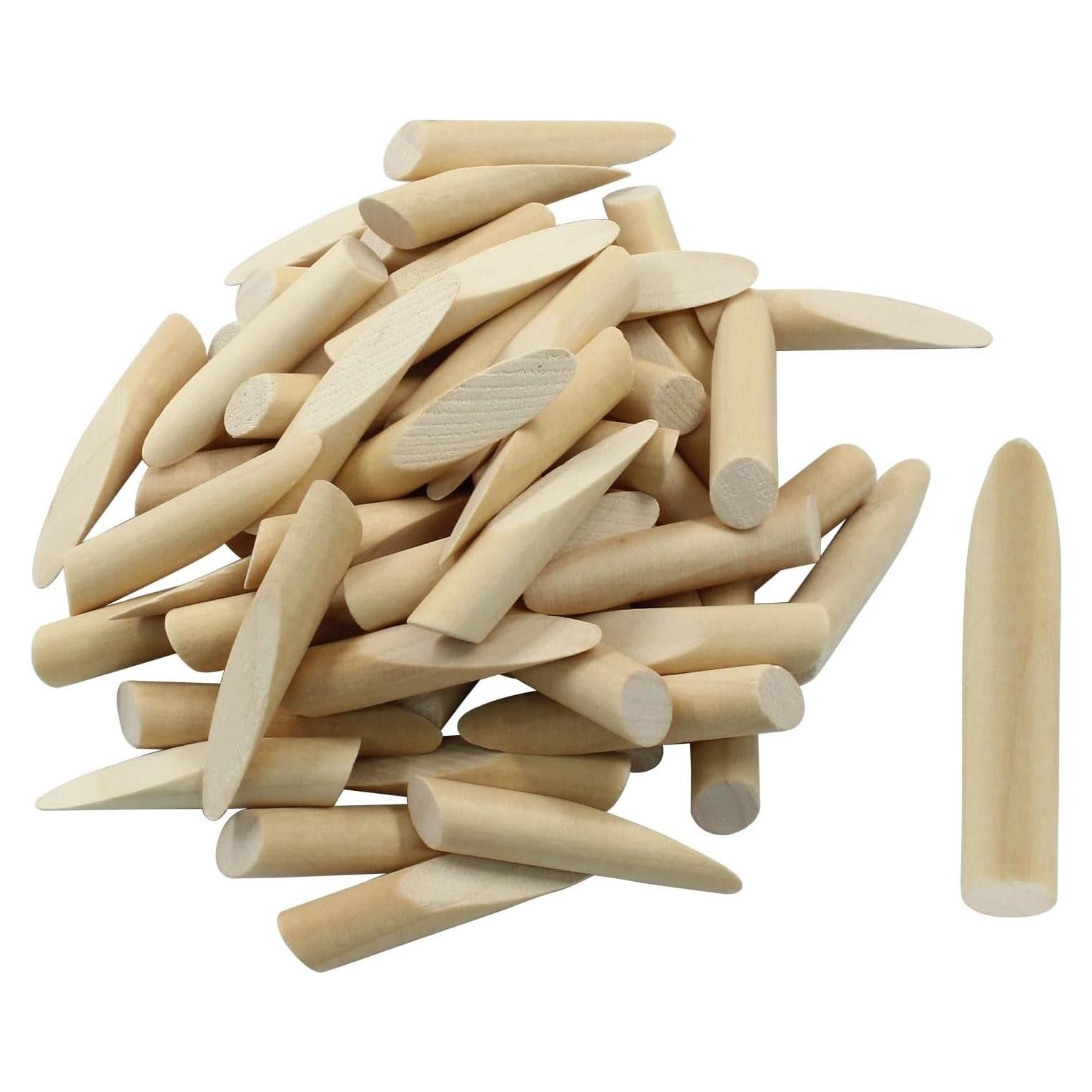 50 Tapones de Madera de Pino 9.5 mm para Relleno de Agujeros