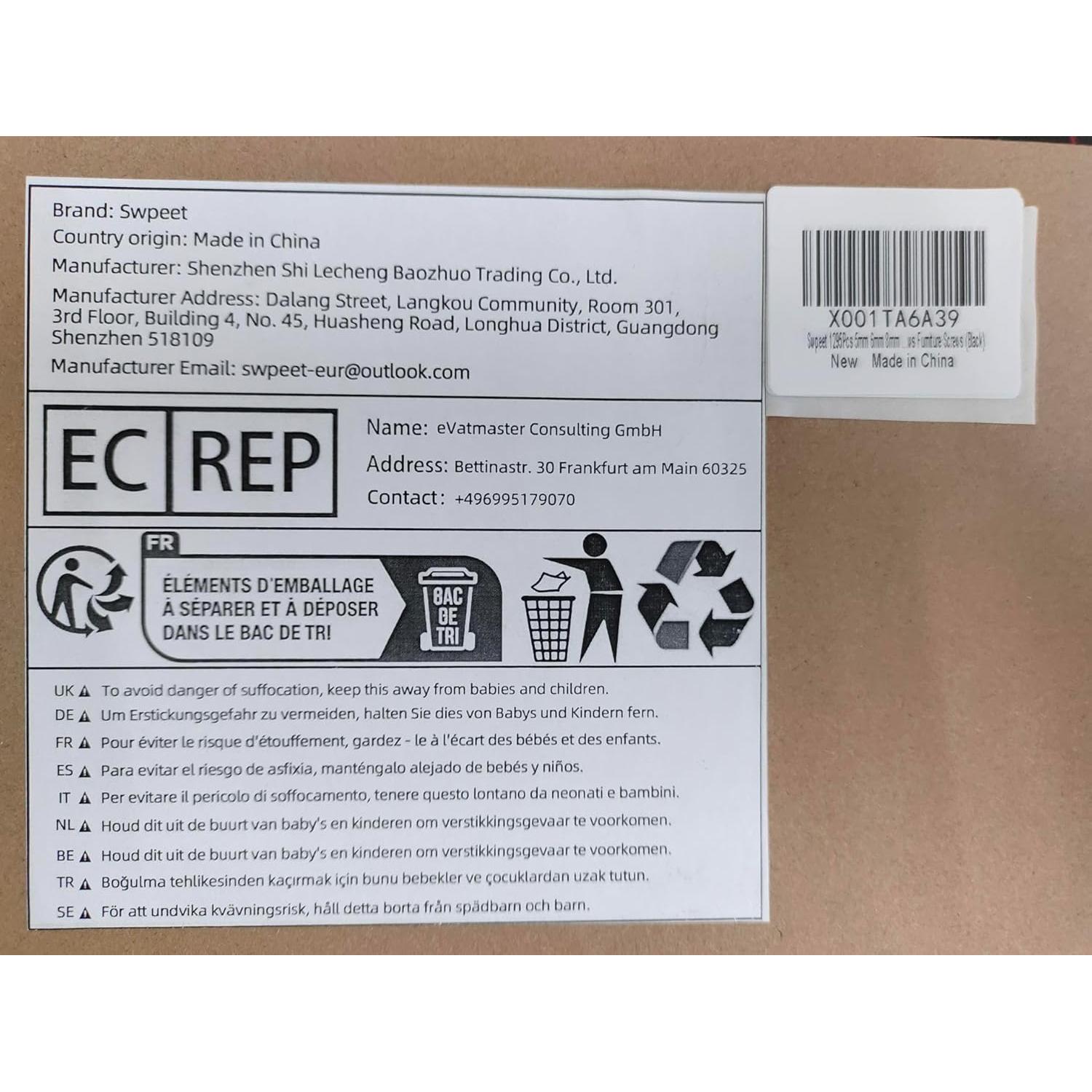 Kit de Tornillos de Madera Swpeet 1300 Pcs Autoperforantes