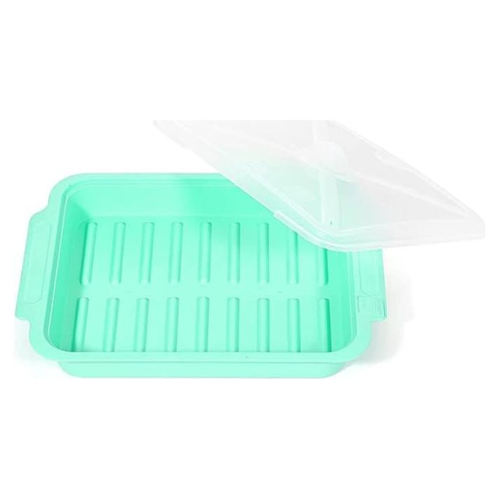 Hacedor de Tocino para Microondas M MUGOOLER 28.4x23.1cm Azul