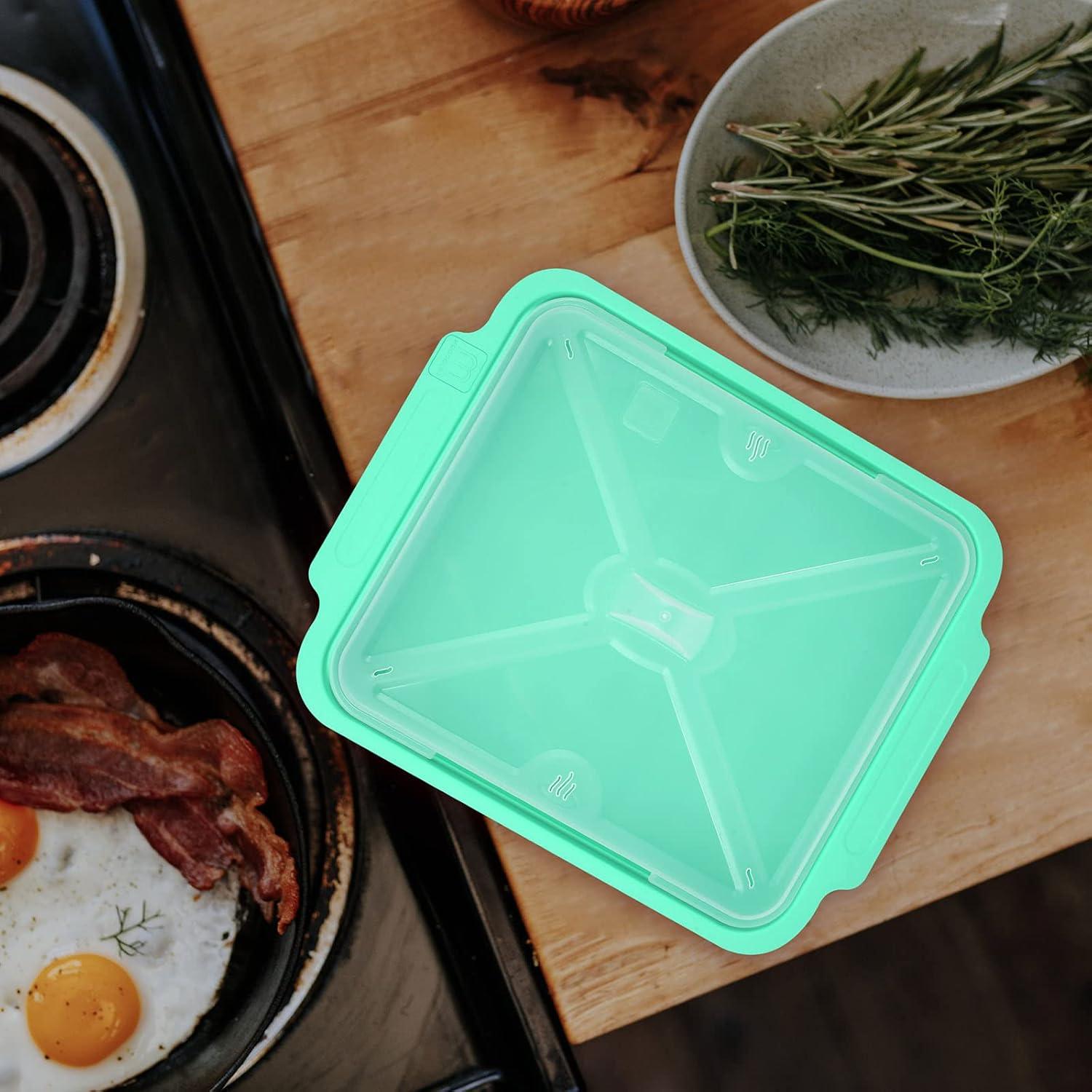 Hacedor de Tocino para Microondas M MUGOOLER 28.4x23.1cm Azul