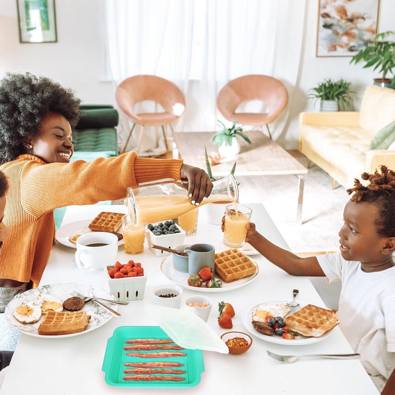 Hacedor de Tocino para Microondas M MUGOOLER 28.4x23.1cm Azul