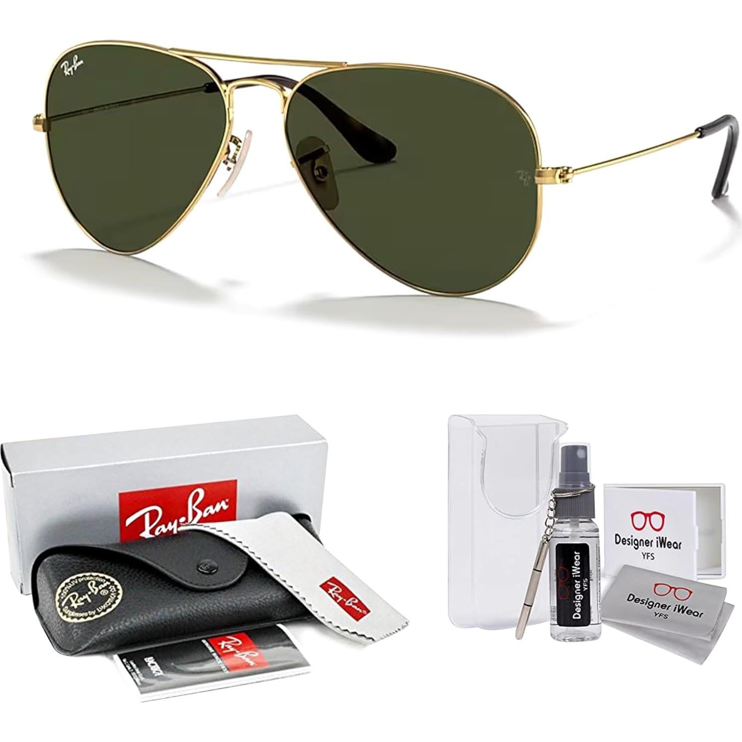 Gafas de sol Ray-Ban RB3025 Aviator Oro Verde G-15