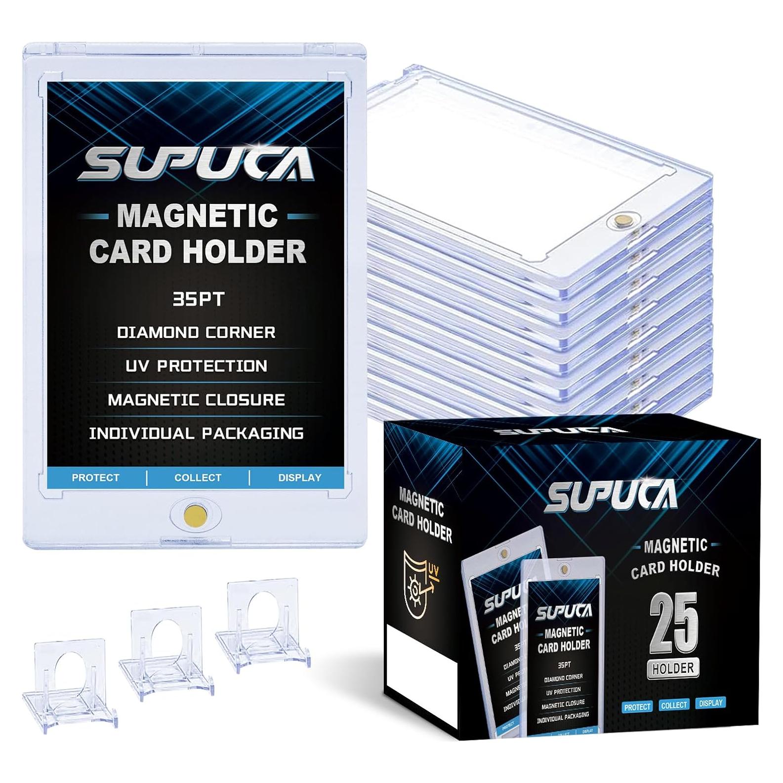 25 Soportes Magnéticos para Tarjetas 35PT Supuca - Acrílico