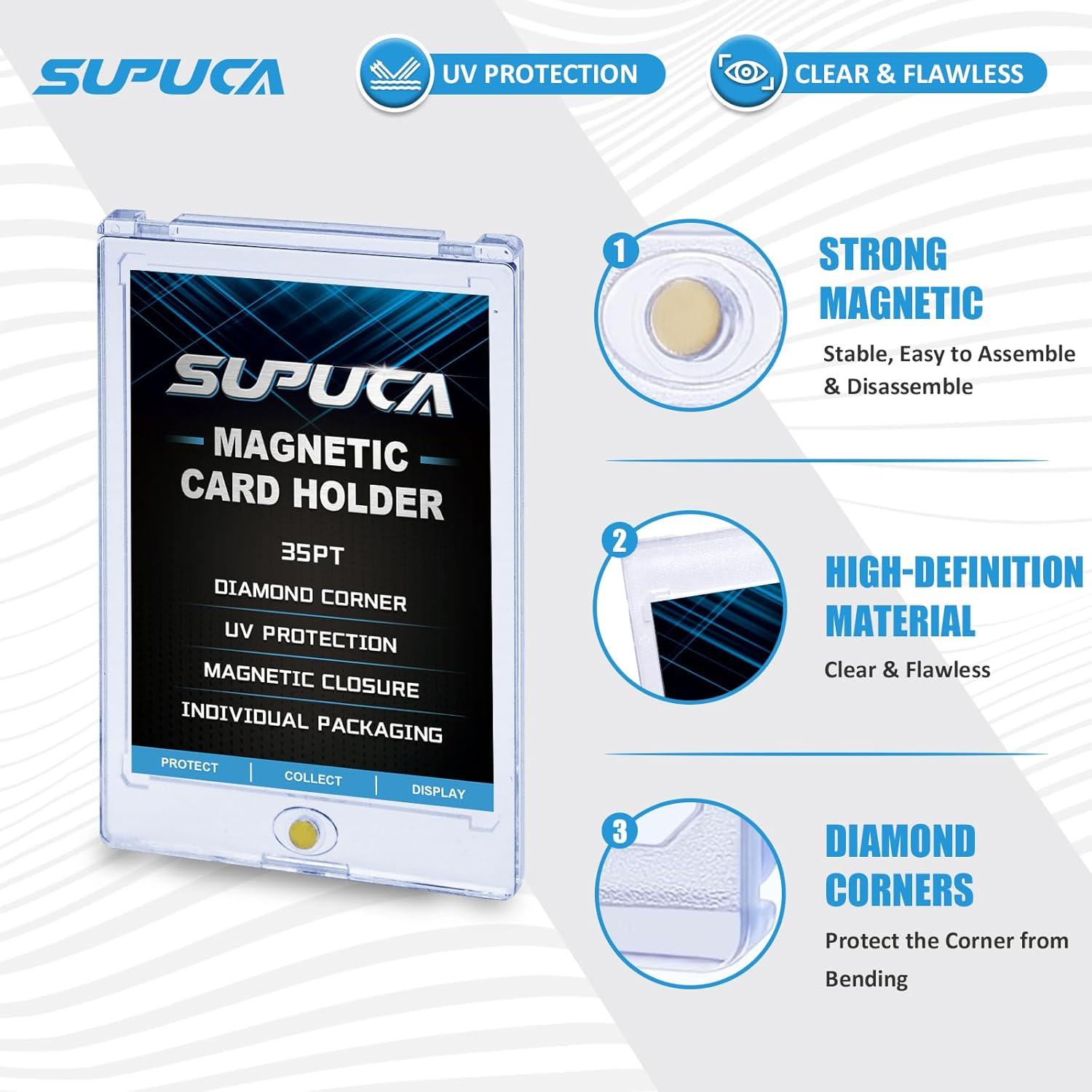 25 Soportes Magnéticos para Tarjetas 35PT Supuca - Acrílico