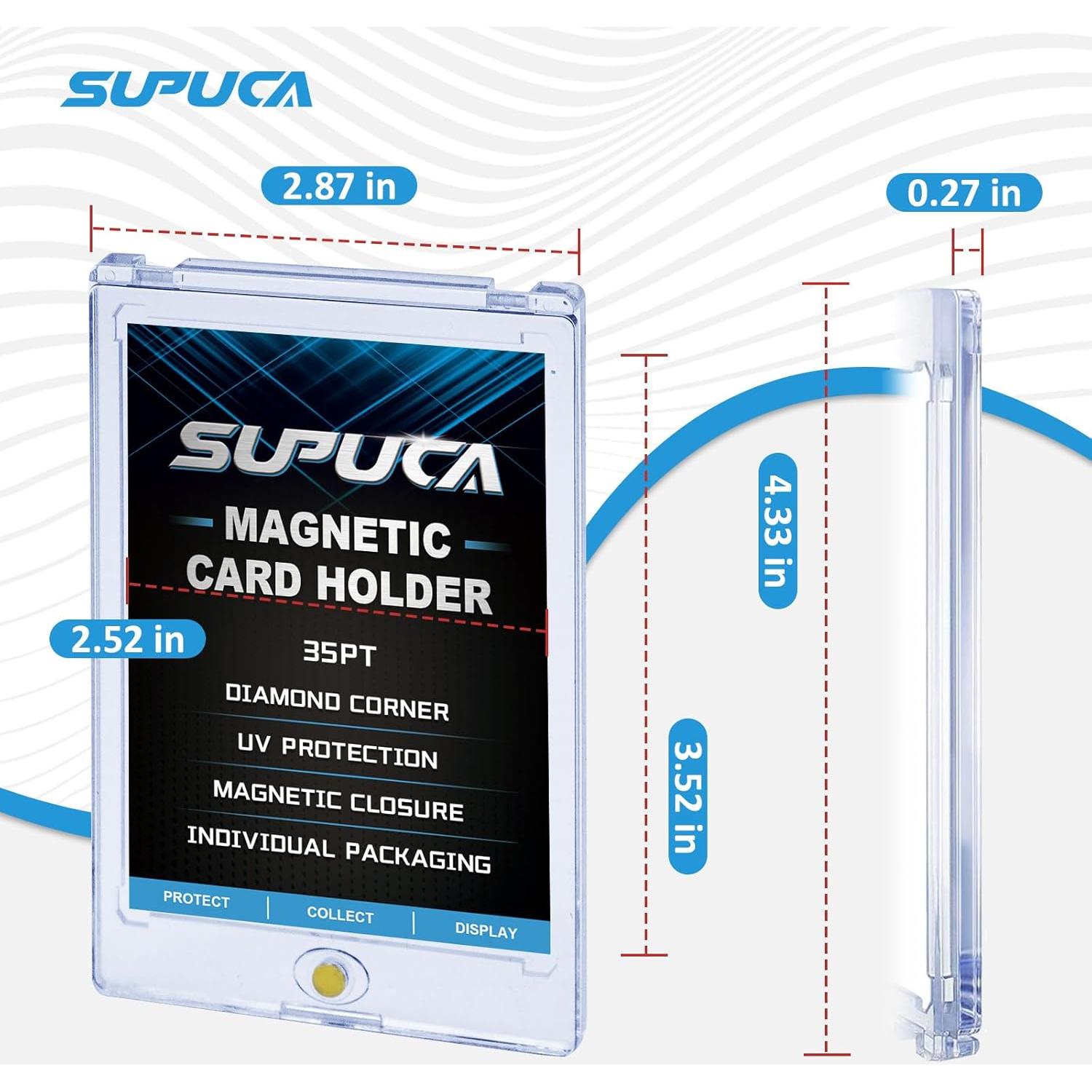 25 Soportes Magnéticos para Tarjetas 35PT Supuca - Acrílico