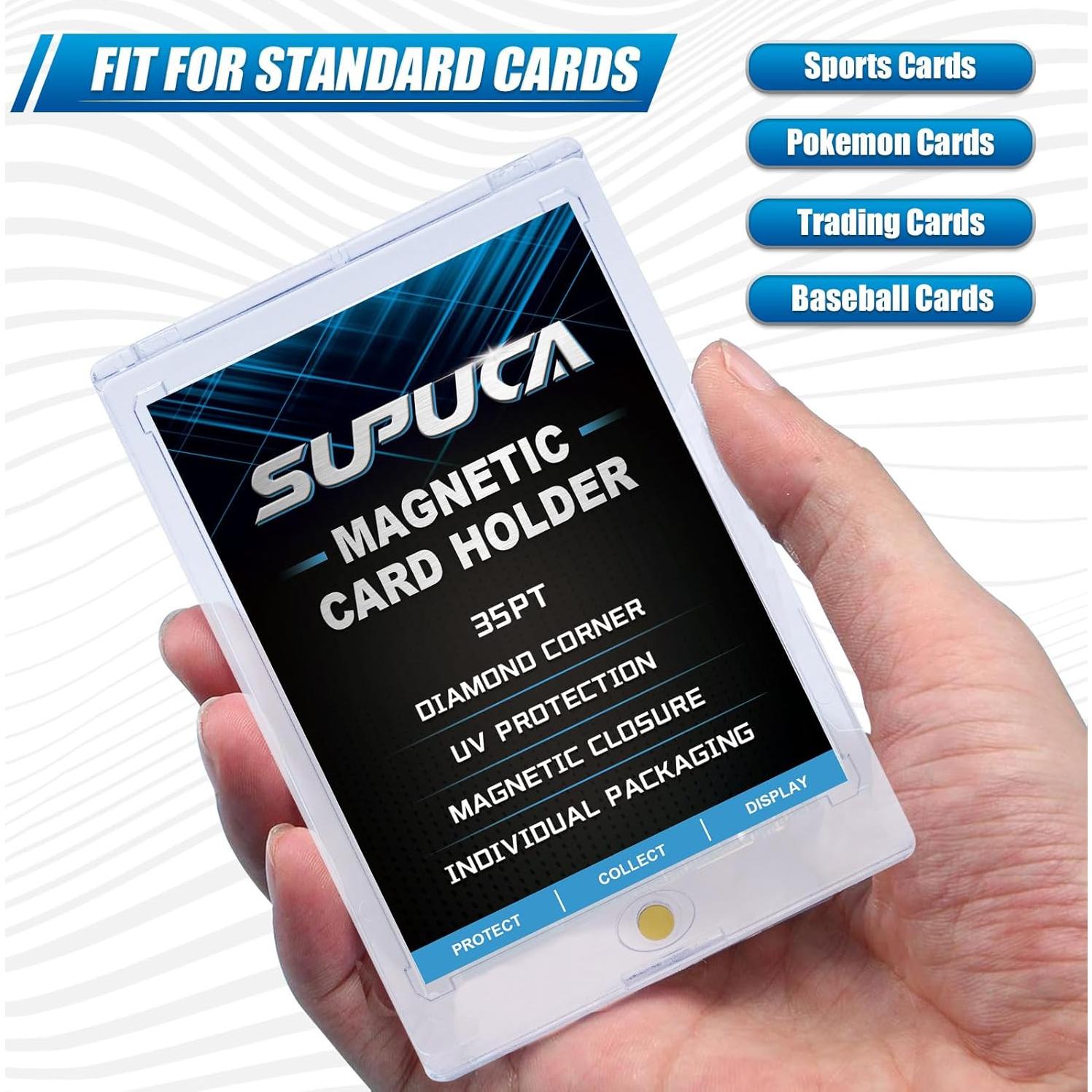 25 Soportes Magnéticos para Tarjetas 35PT Supuca - Acrílico