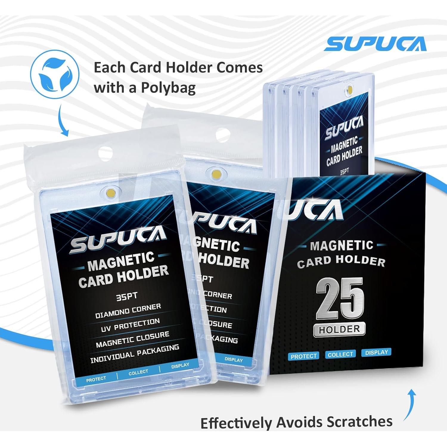 25 Soportes Magnéticos para Tarjetas 35PT Supuca - Acrílico