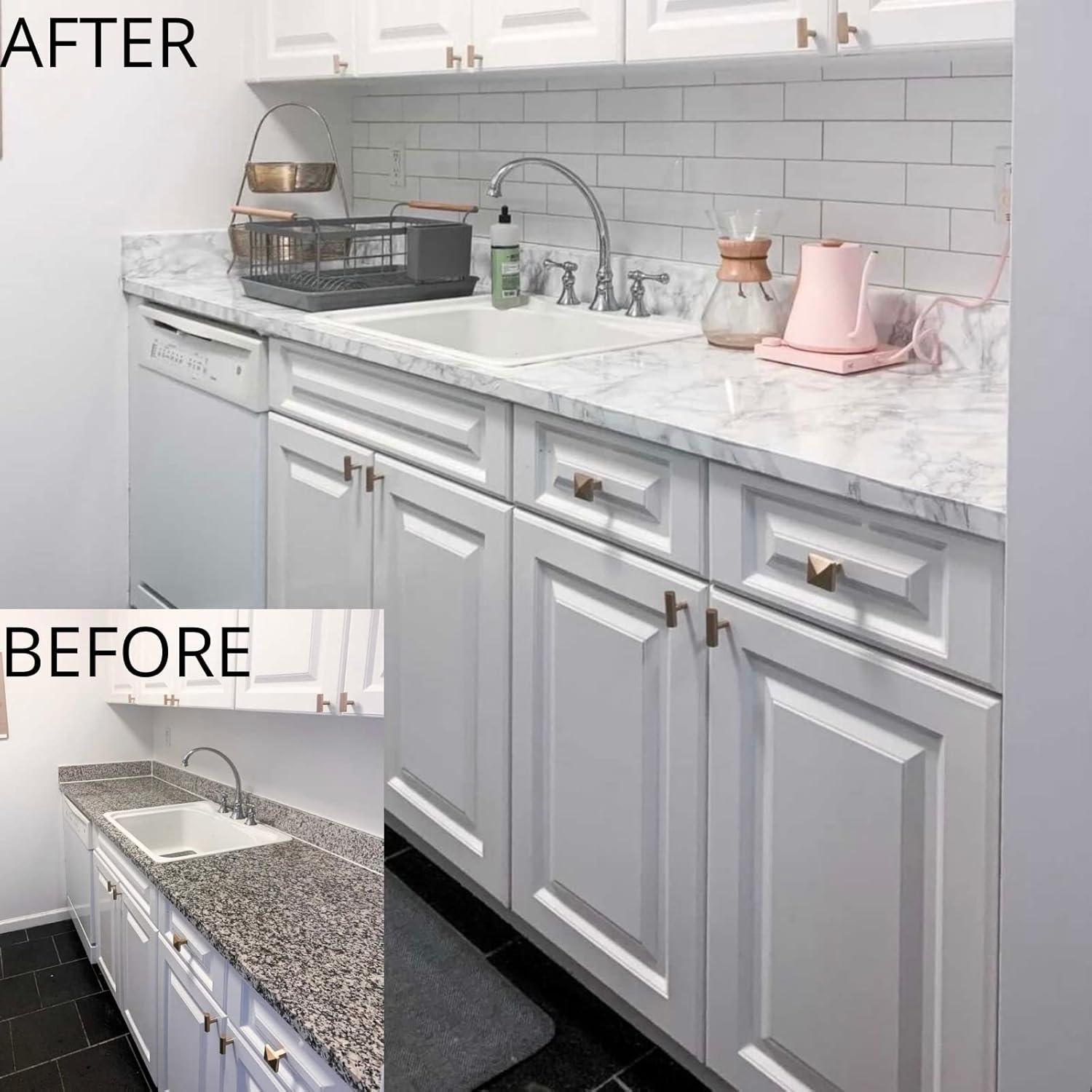 Papel Contacto Autoadhesivo EZ FAUX DECOR Mármol Blanco 91x91 cm