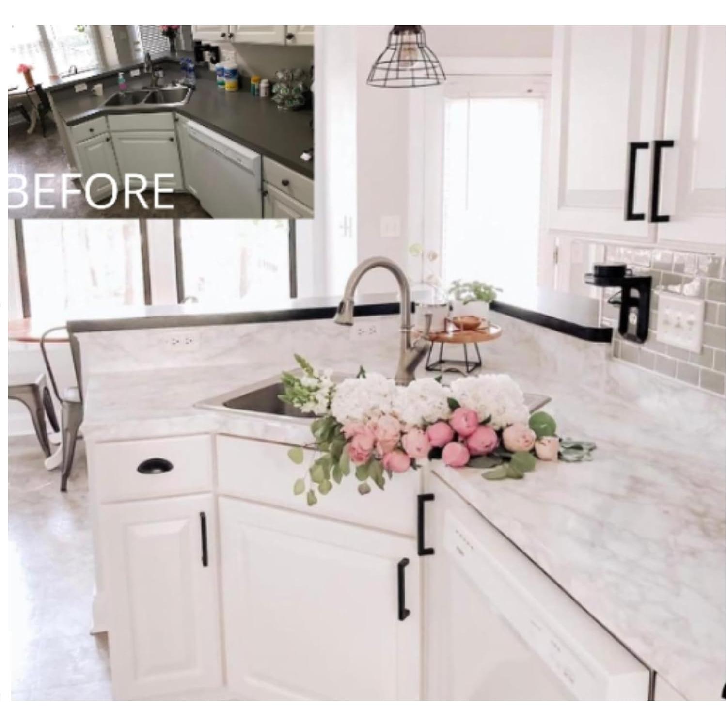 Papel Contacto Autoadhesivo EZ FAUX DECOR Mármol Blanco 91x91 cm