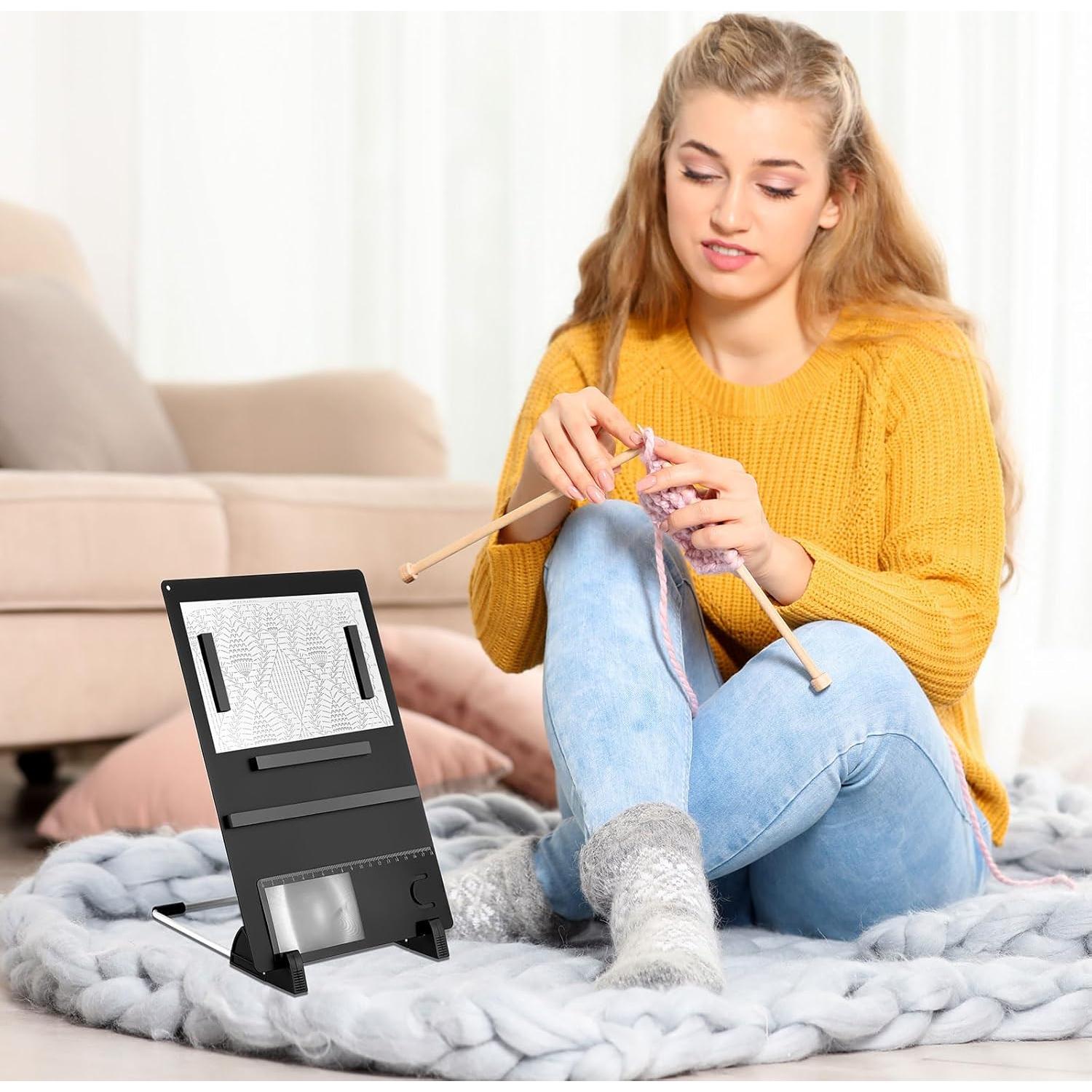 Juego de Herramientas de Tejido Flutesan 8 Pcs Tablero Magnético