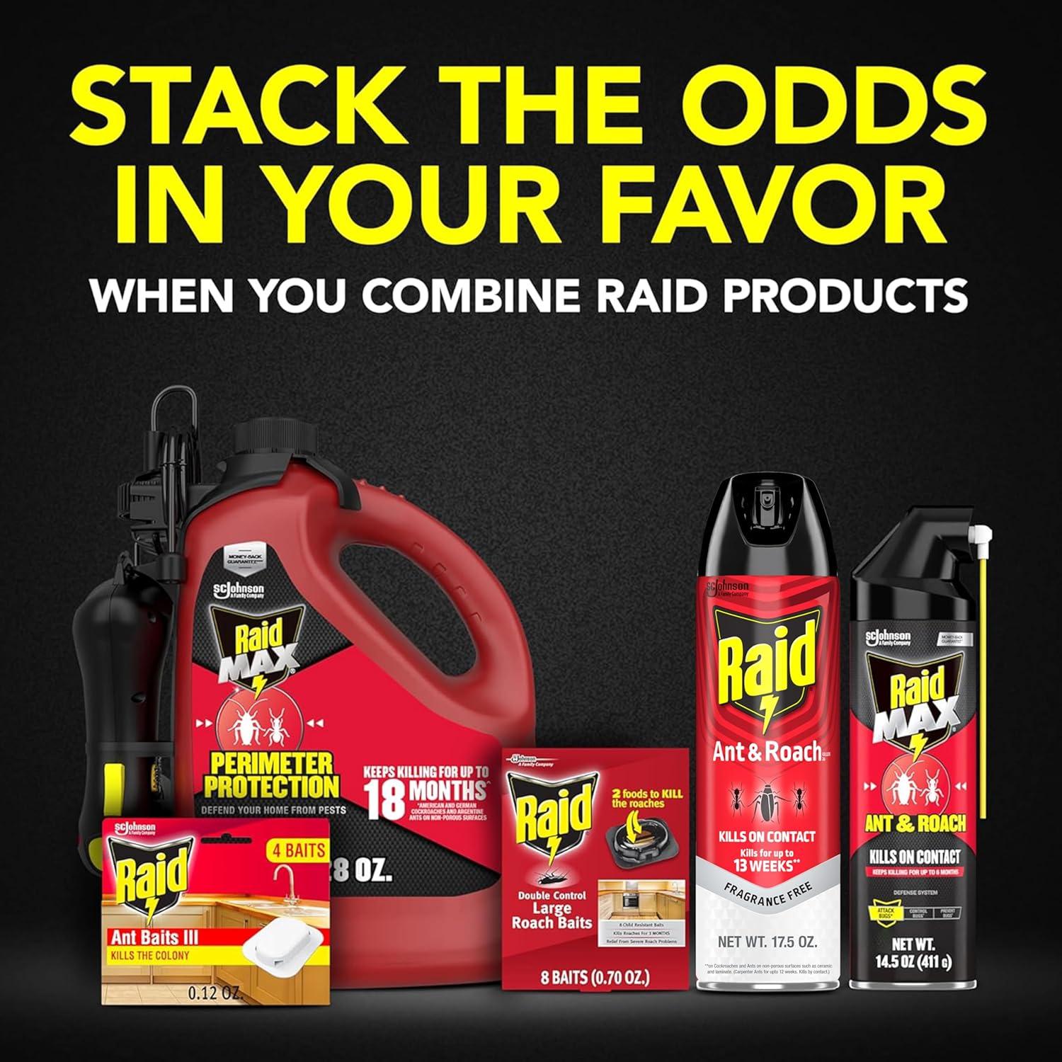 Raid Ant and Roach Killer, Fragrance Free, 17.5 OZ