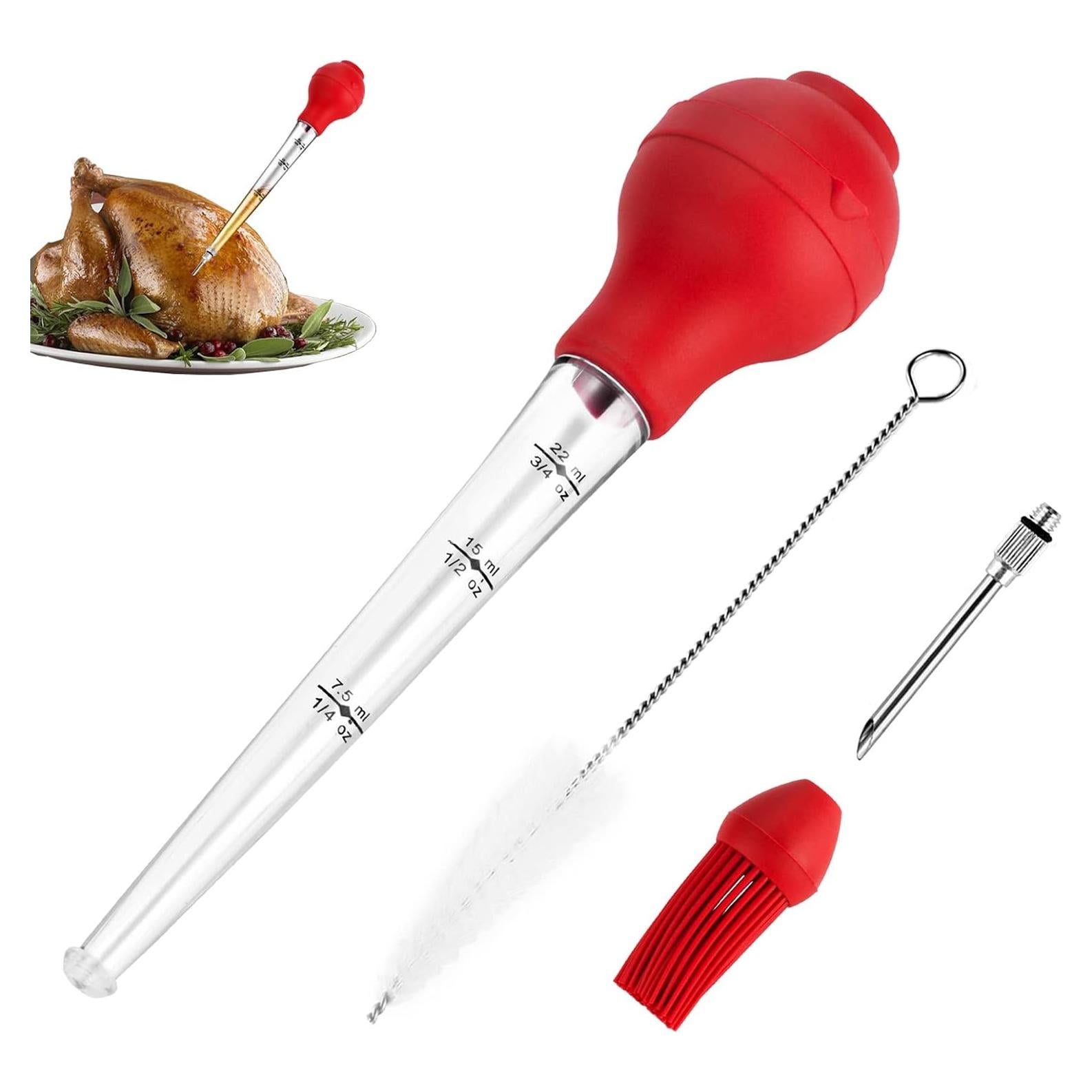 JY COOKMENT Jeringa para Pavo con Brocha y Aguja Inyectora