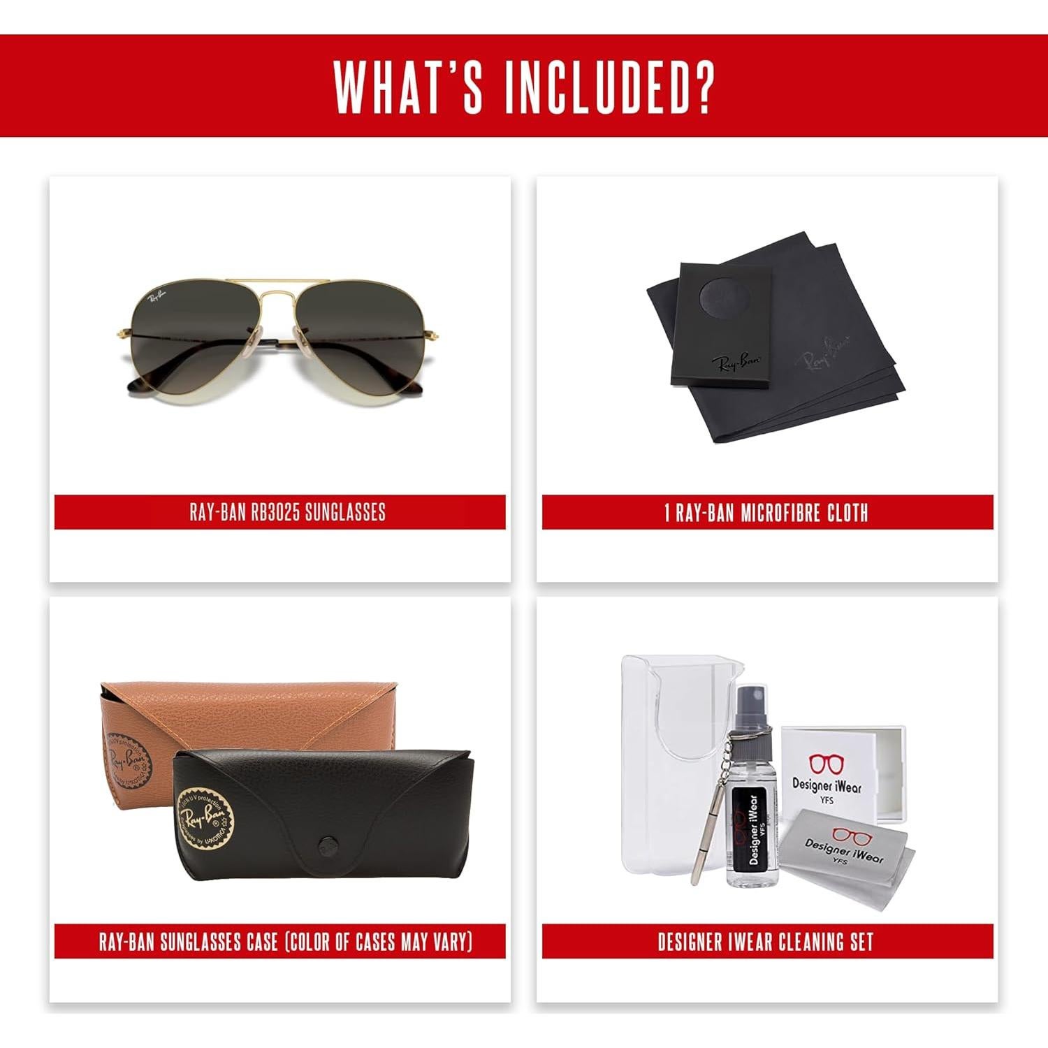 Gafas de sol Ray-Ban RB3025 Aviator Oro Degradado 58mm