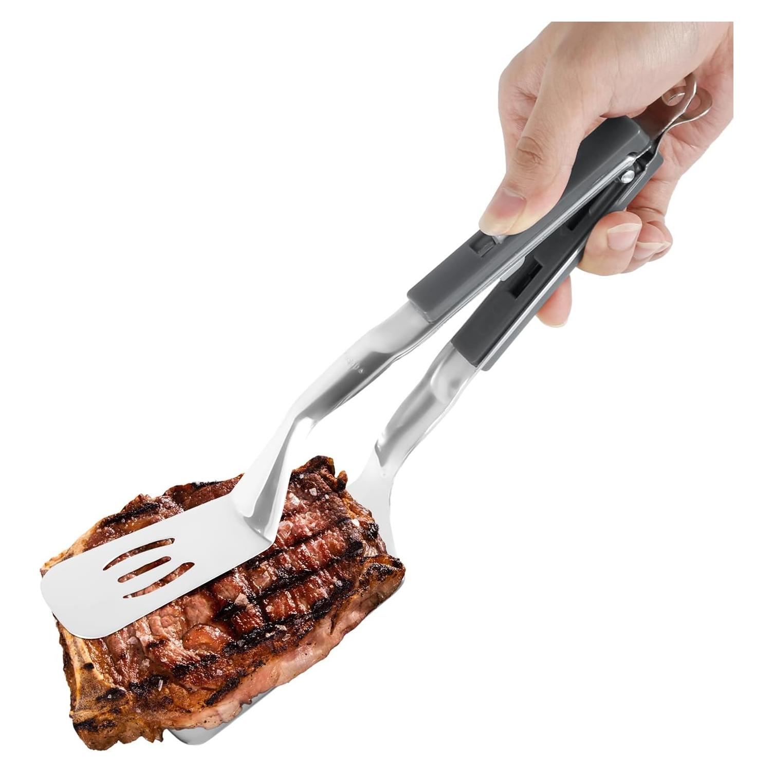 Espátula Pinzas Anticalor NQEUEPN 29.46 cm Acero Inoxidable