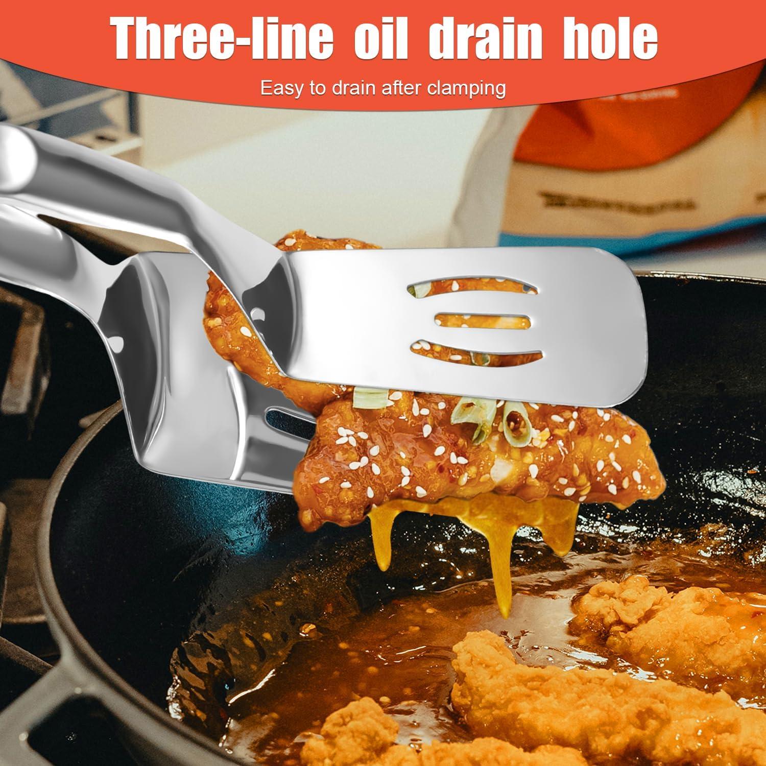 Espátula Pinzas Anticalor NQEUEPN 29.46 cm Acero Inoxidable