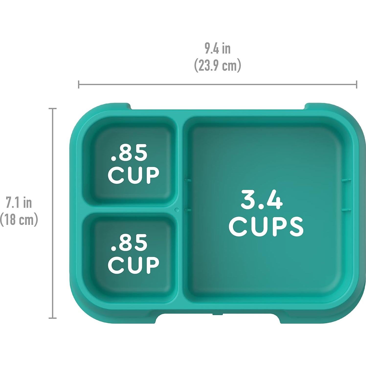 Bandeja de repuesto Bentgo Pop Coral Teal 5 Tazas 3 Compartimentos