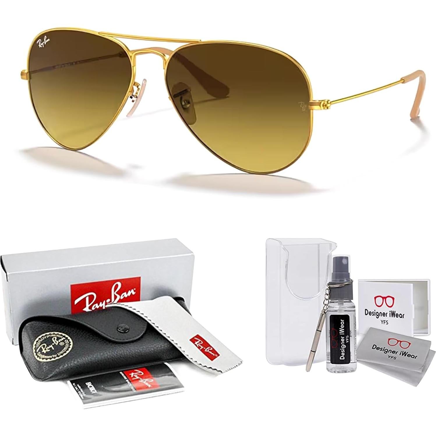 Gafas de sol Ray-Ban RB3025 Aviador Unisex con Kit de Cuidado