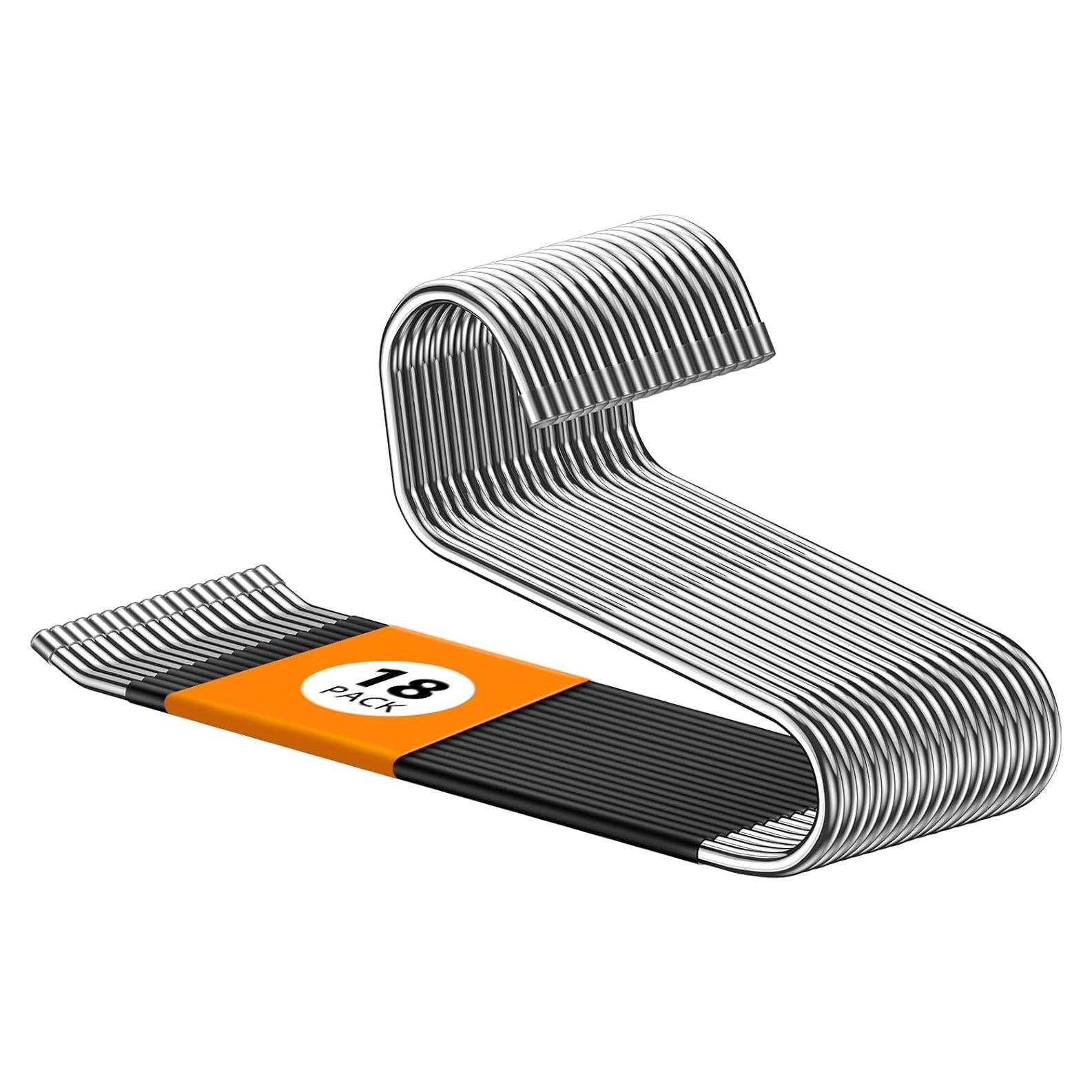 18 Perchas Metálicas Antideslizantes Hodola para Pantalones