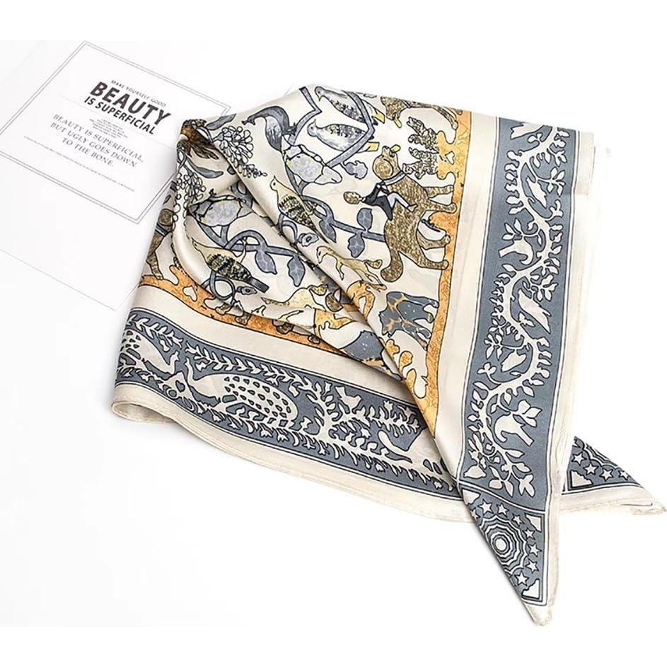 Bufanda de Seda 100% JERLA 53x53cm Diseño Paisley Unisex