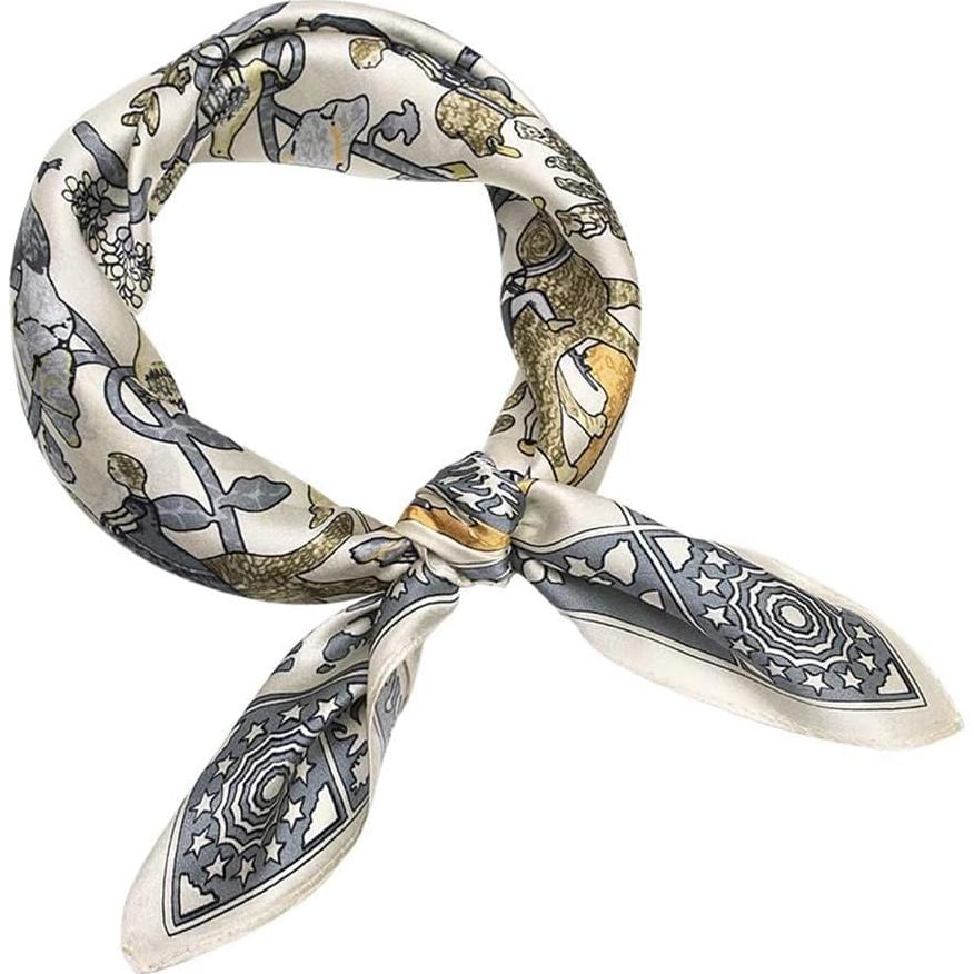 Bufanda de Seda 100% JERLA 53x53cm Diseño Paisley Unisex