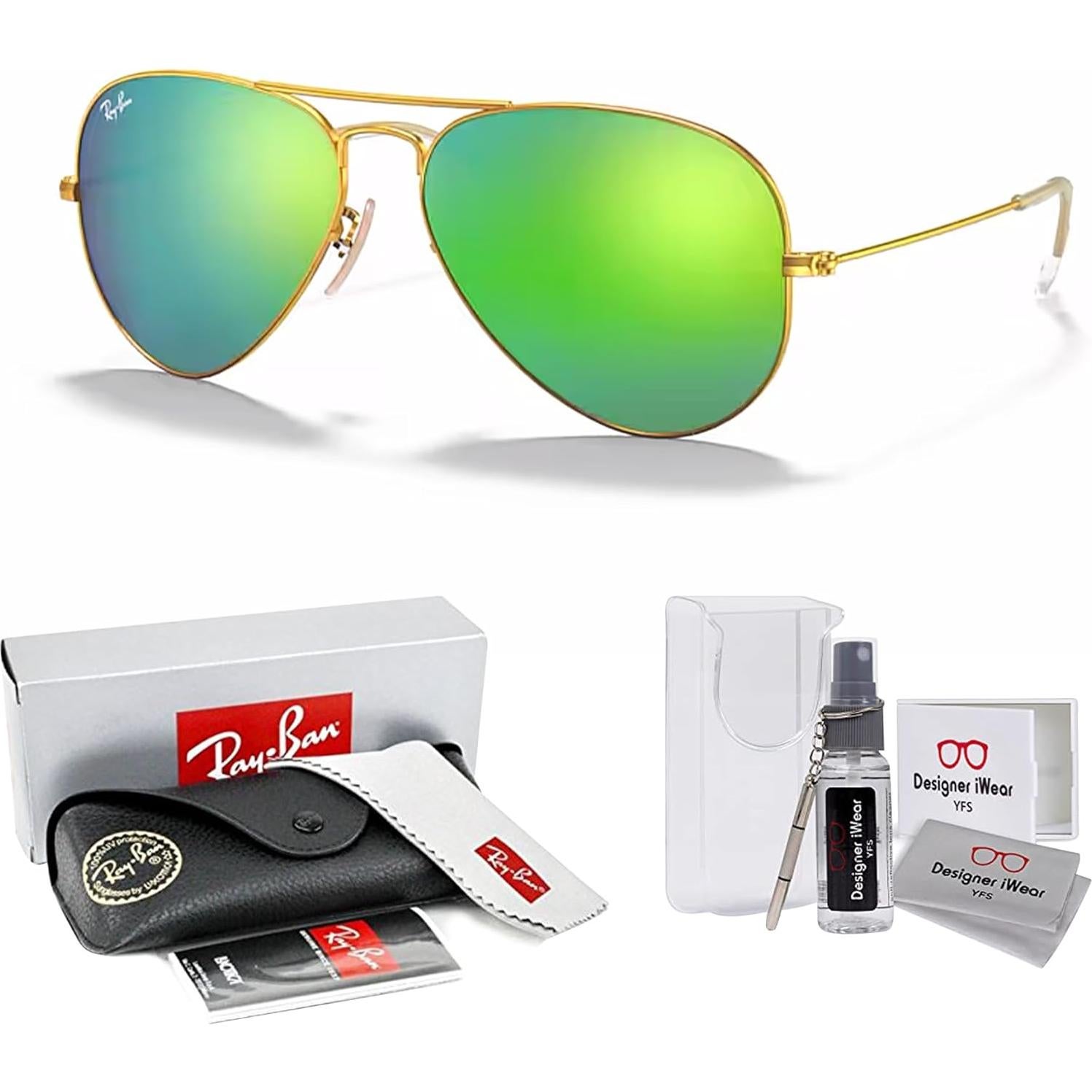 Gafas de sol Ray-Ban RB3025 Aviator Unisex + Kit de limpieza