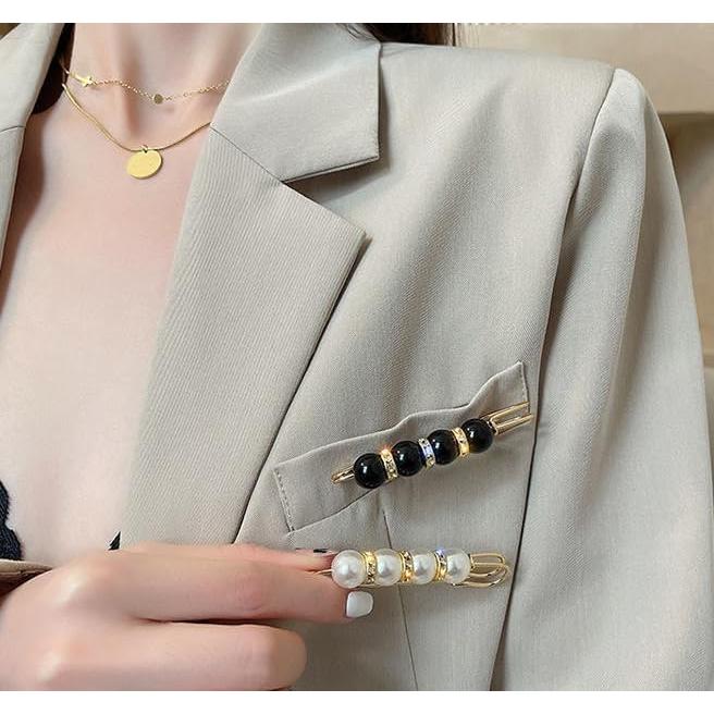 Broche de Perlas Falsas para Bufanda y Suéter - Clip Ajustador