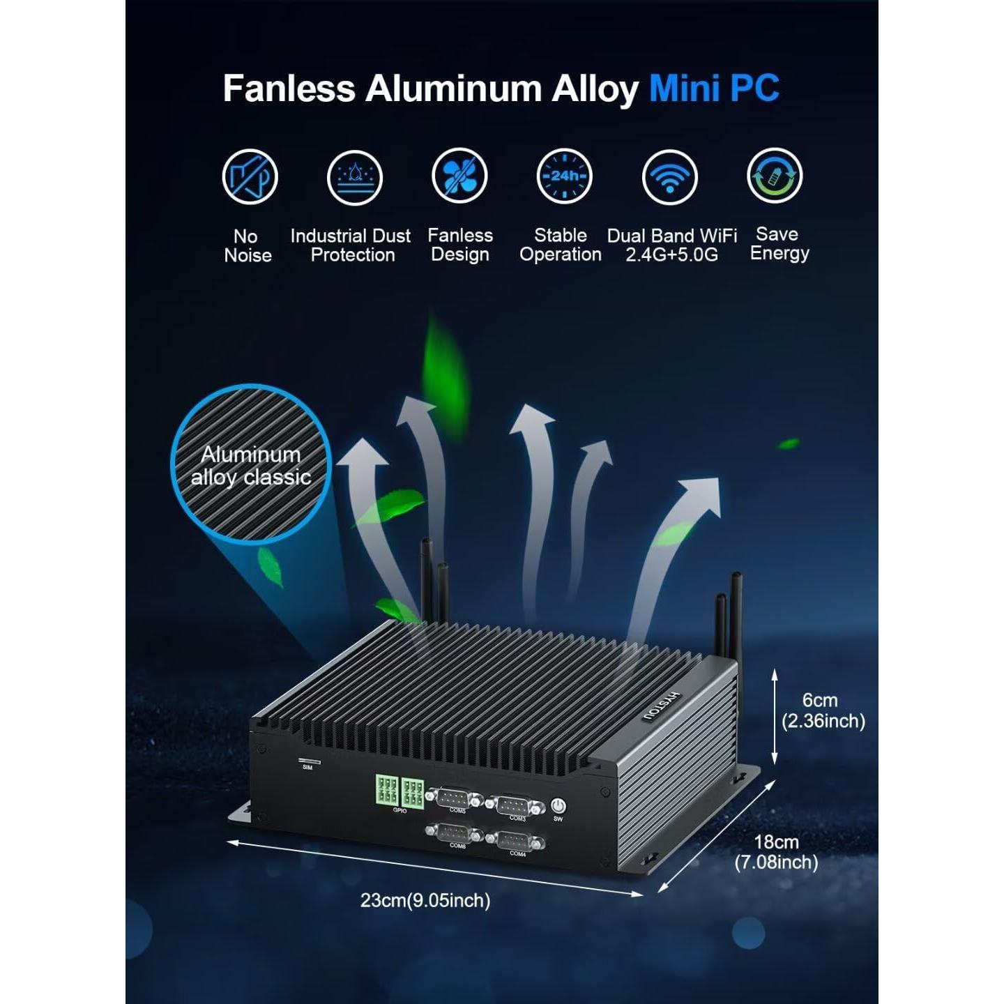 Mini PC HYSTOU i5 10210U 16GB RAM 512GB SSD Sin Ventilador