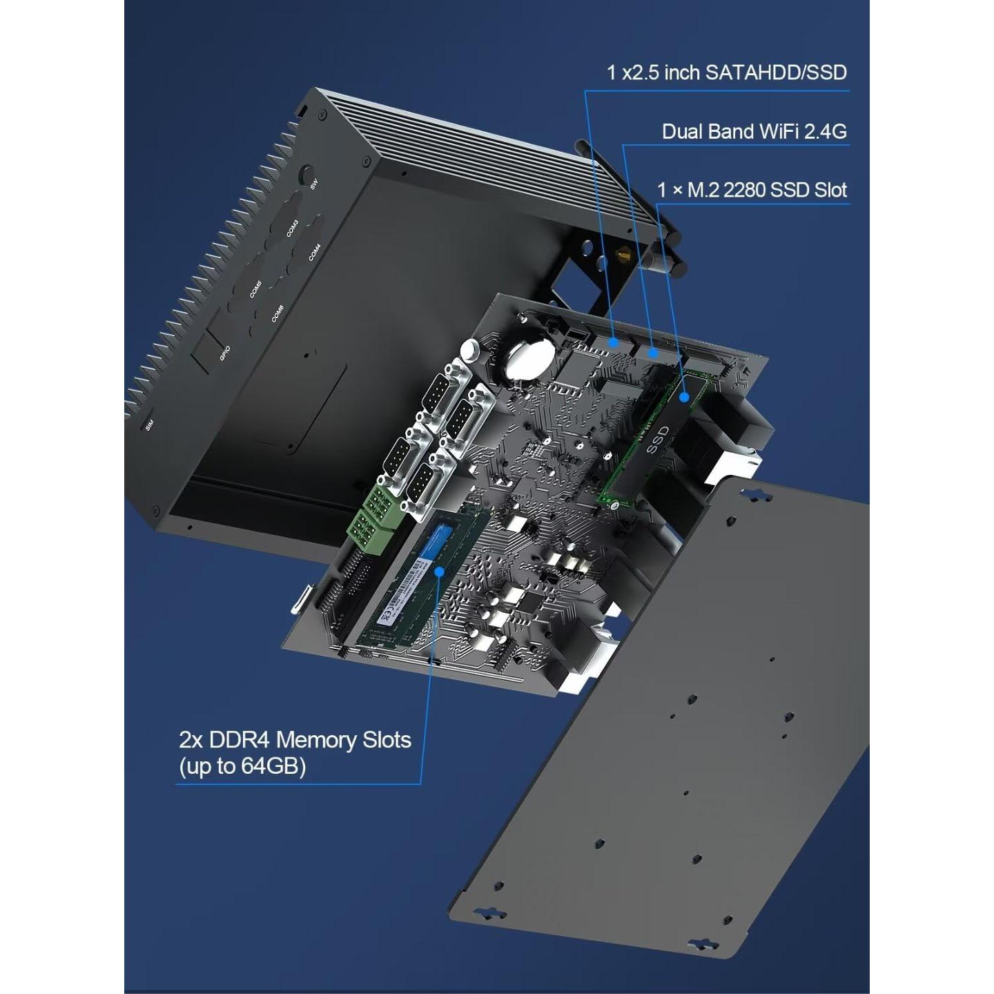 Mini PC HYSTOU i5 10210U 16GB RAM 512GB SSD Sin Ventilador