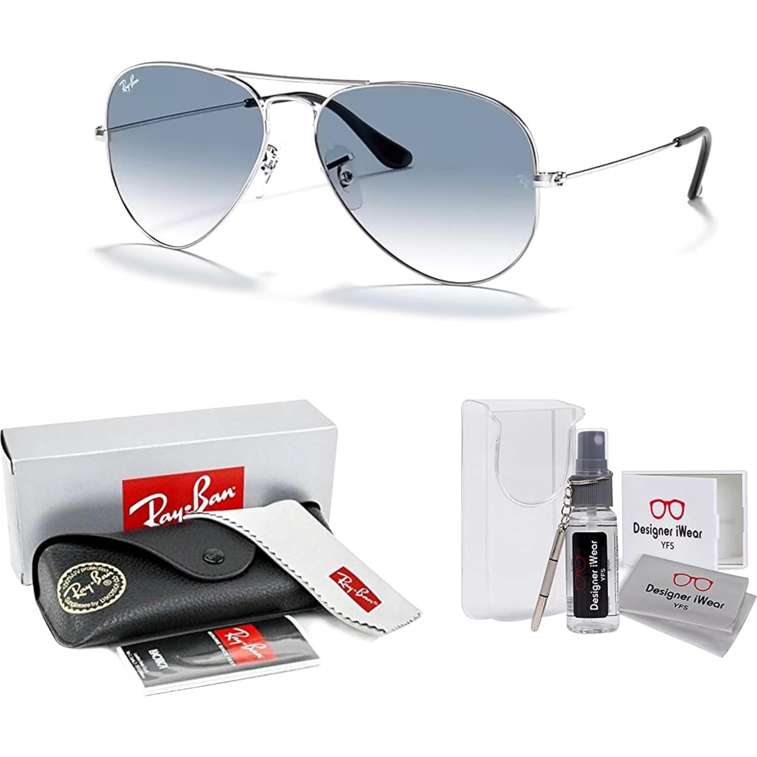 Gafas de sol Ray-Ban RB3025 Aviator Metal 55mm + Kit de limpieza
