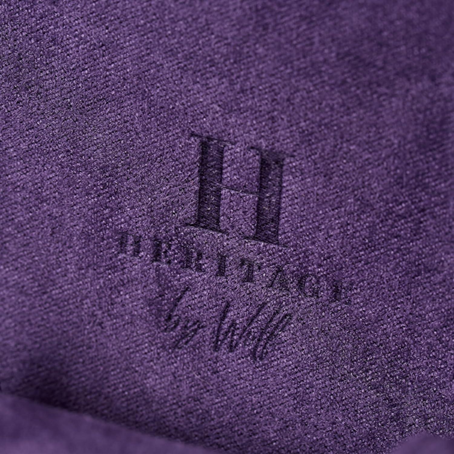 Rollo de Reloj WOLF Heritage Negro/Púrpura - Capacidad 3 Relojes