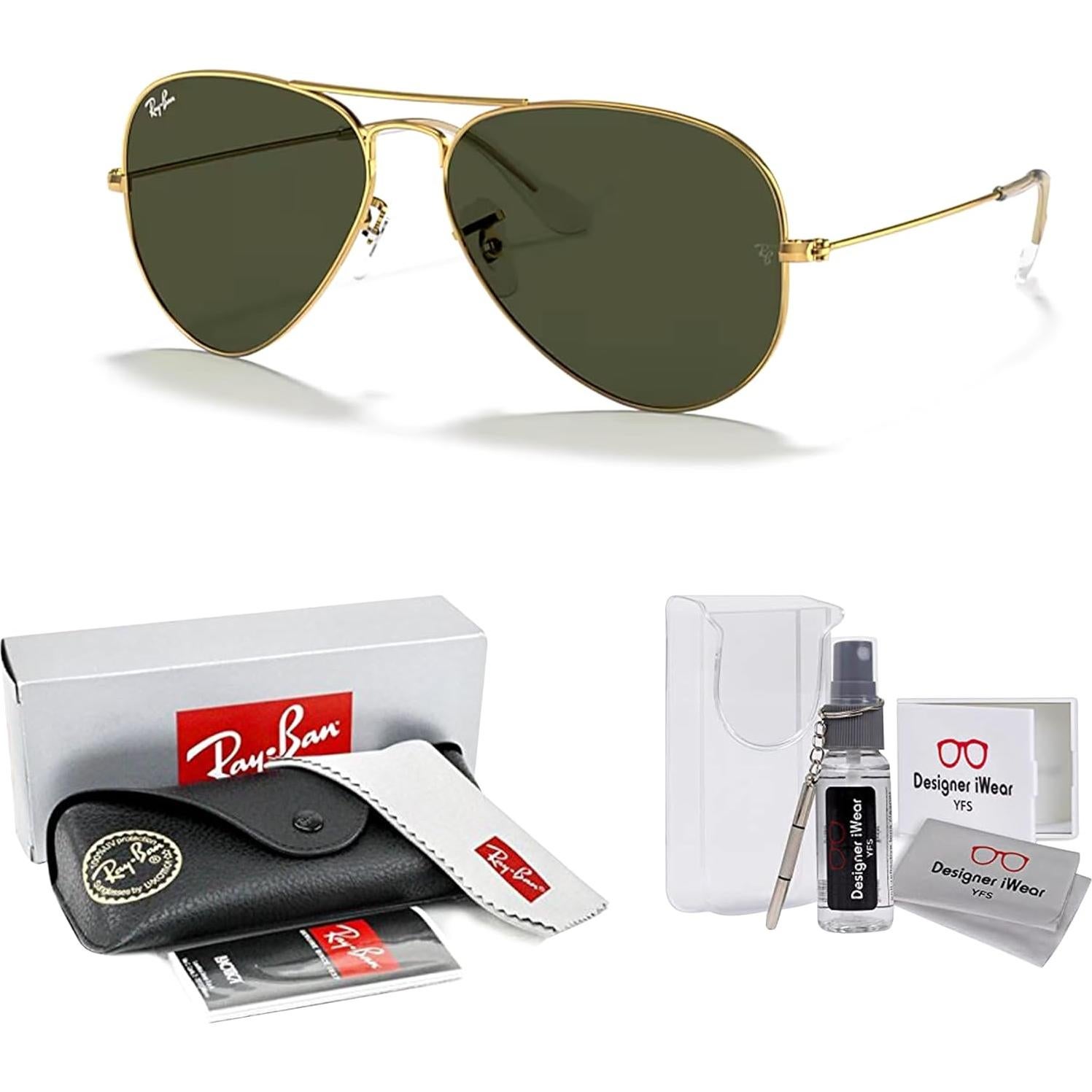 Gafas de sol Ray-Ban RB3025 Aviator Unisex + Kit de Cuidado