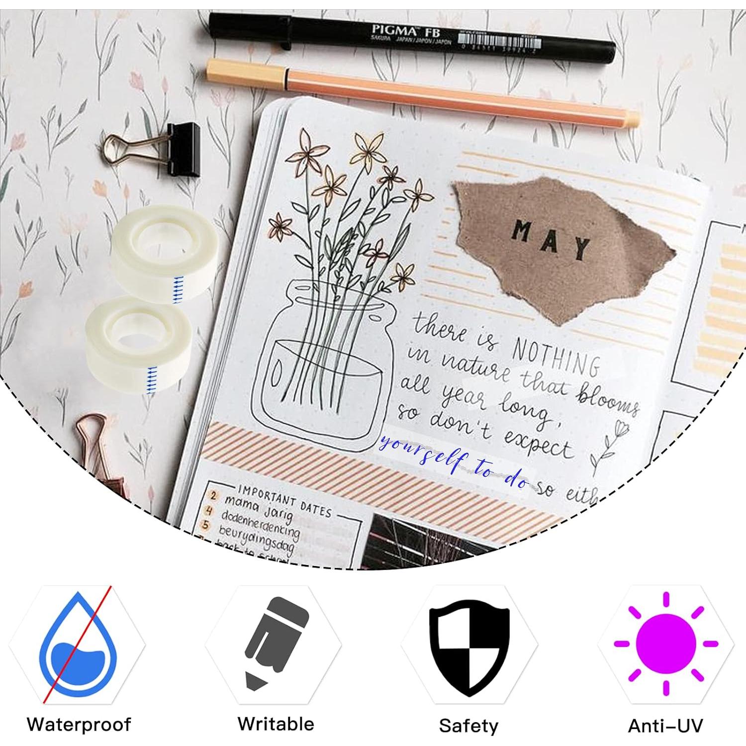 Cinta Adhesiva Invisible OWLKELA - 6 Rollos 1.8 cm x 254 cm