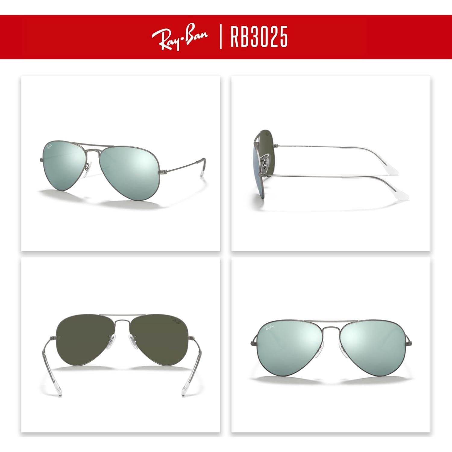Gafas de sol Ray-Ban RB3025 Aviator Metal 58mm + Kit de cuidado