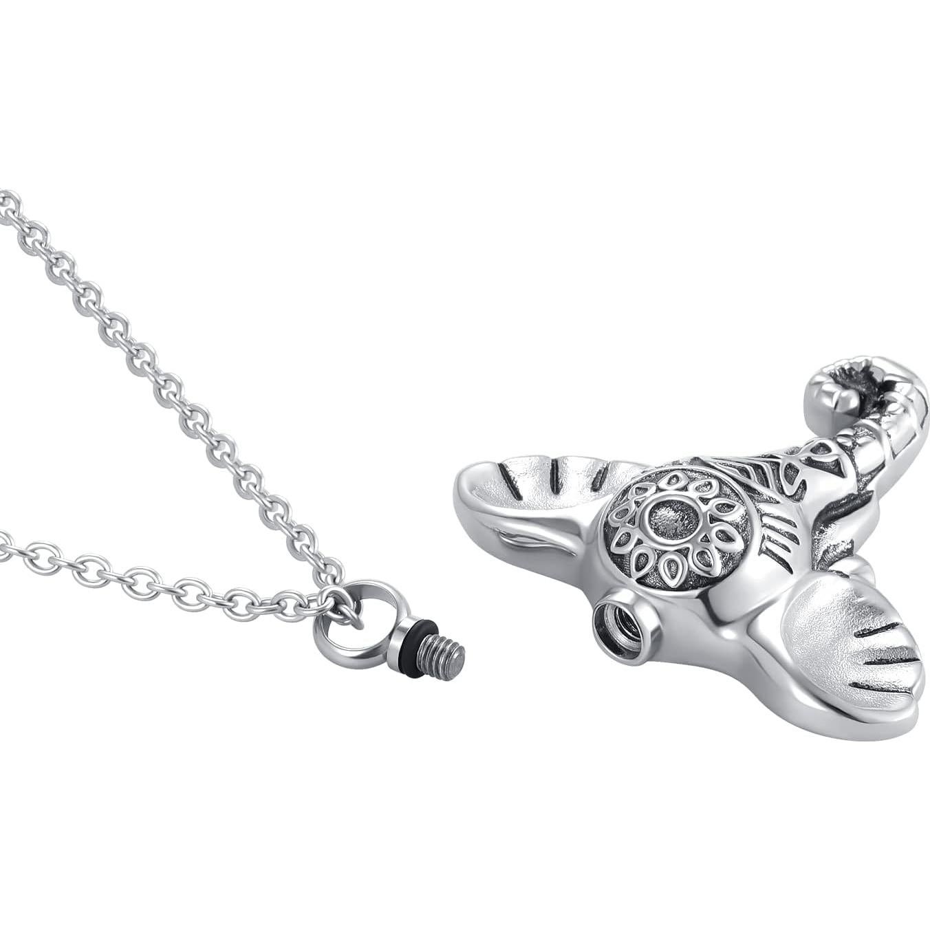 Collar de urna de cremación girasol LuxglitterLin para cenizas