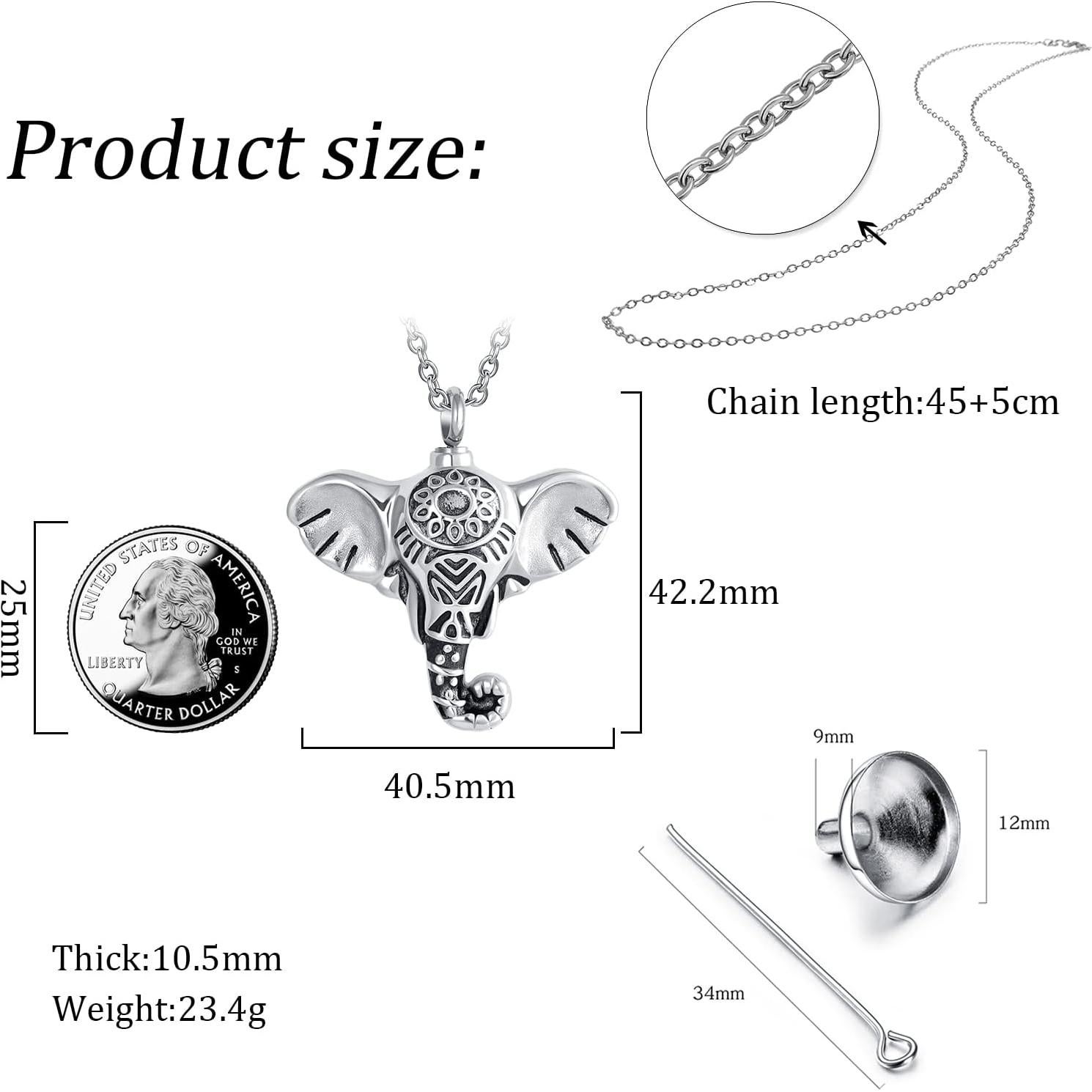 Collar de urna de cremación girasol LuxglitterLin para cenizas