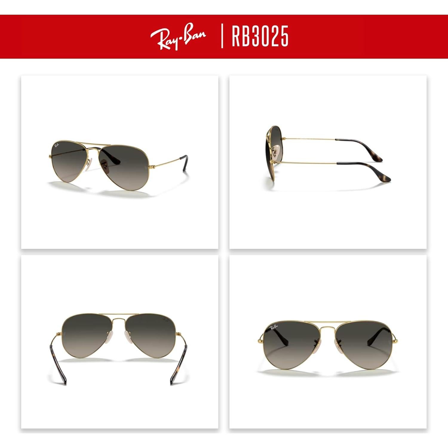 Gafas de sol Ray-Ban RB3025 Aviator Oro Gradiente 62mm
