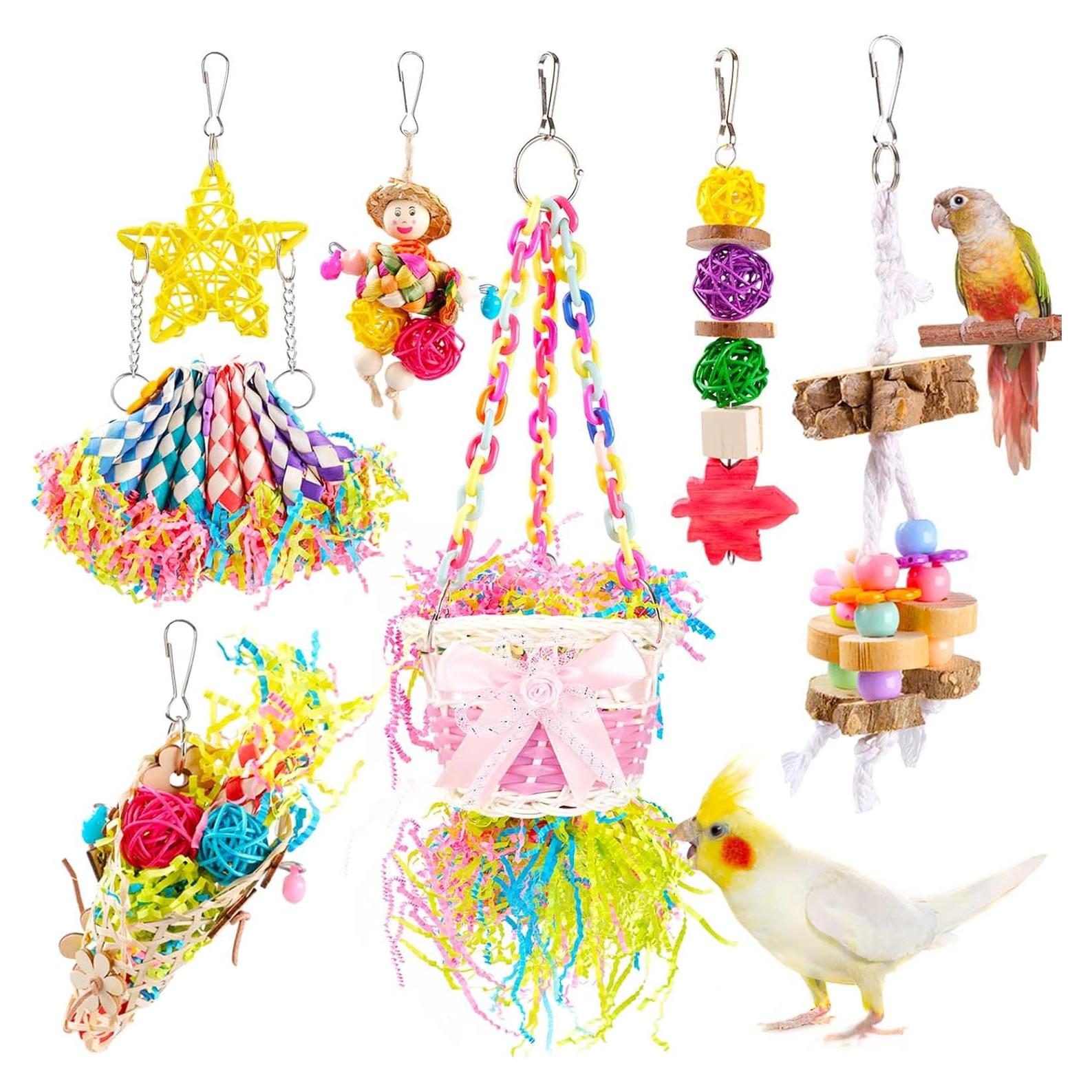 Juguetes para Aves A Little Cloud Escalera Colorida 6PCS