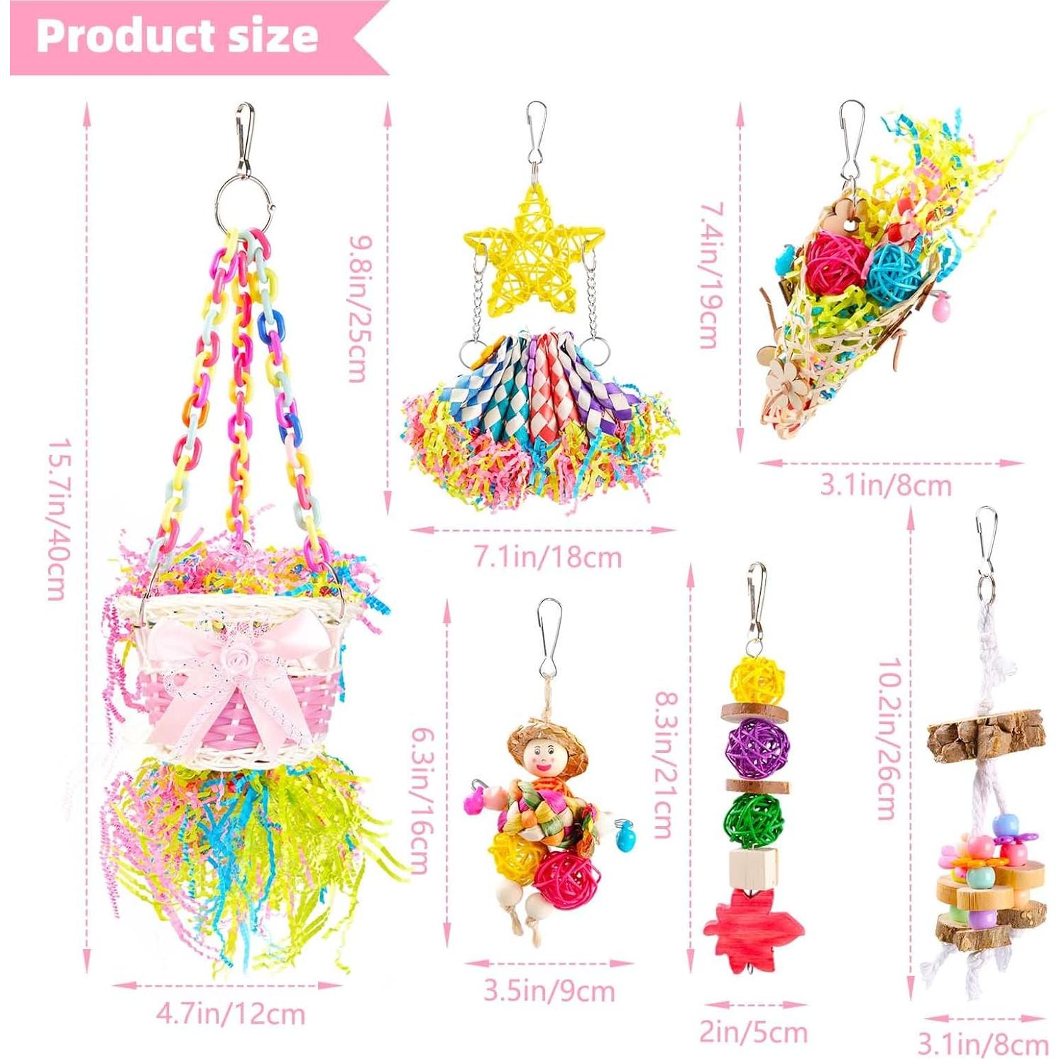 Juguetes para Aves A Little Cloud Escalera Colorida 6PCS