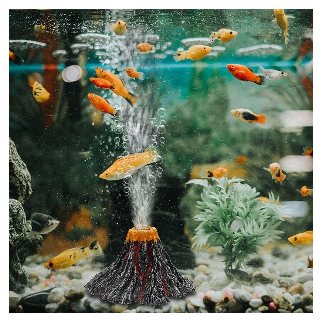 Volcán de Acuario Abnaok con Piedra de Aire Burbujeador S