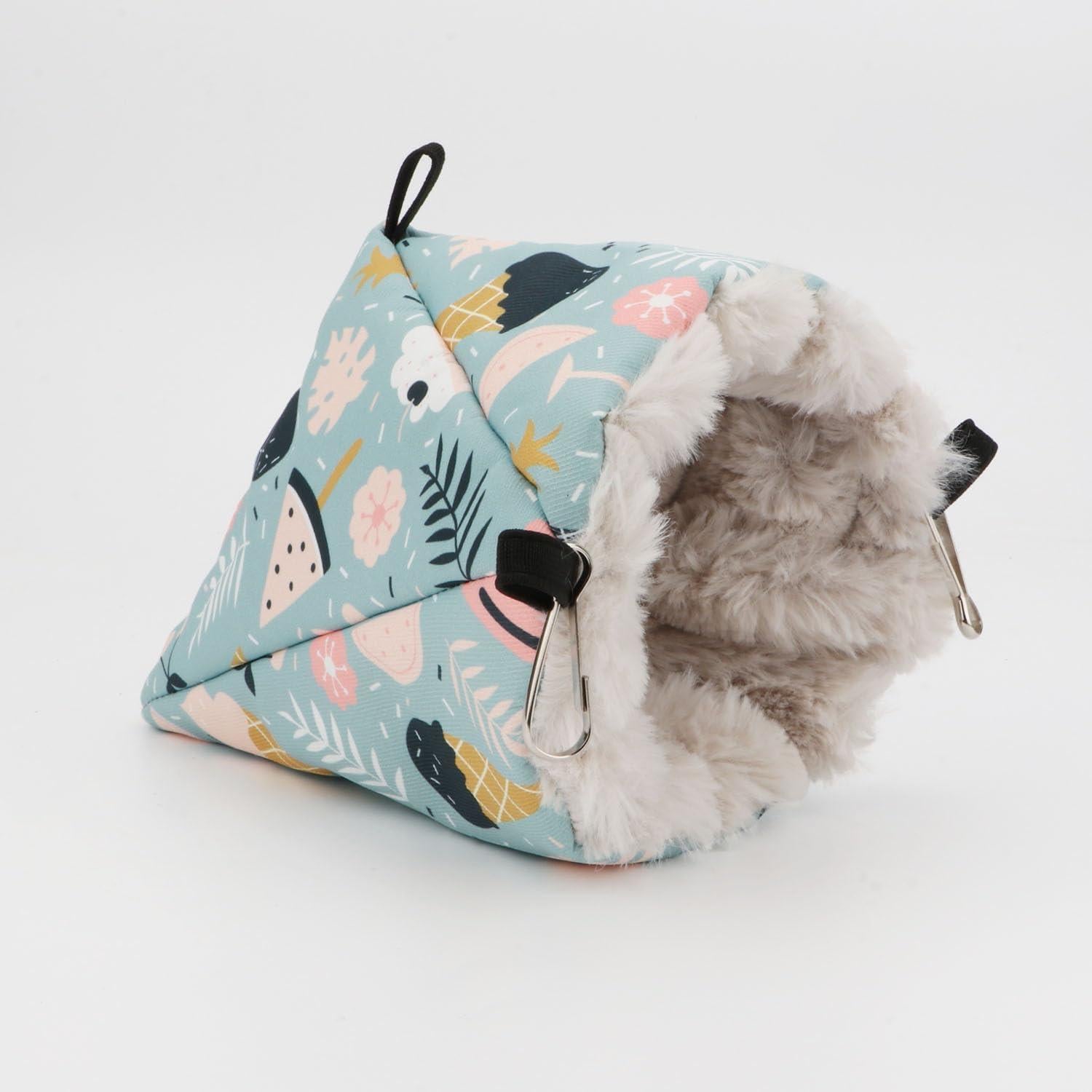 Casa Nido de Pájaro Wontee Pequeña Azul Cálida Colgante