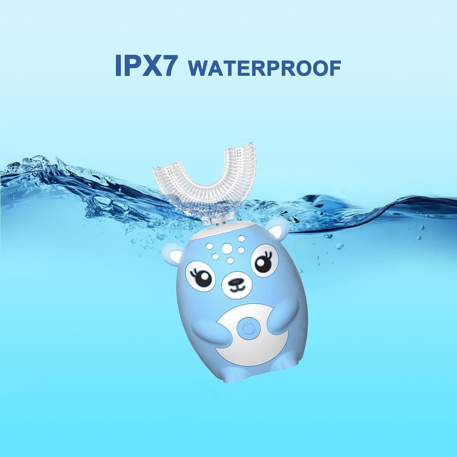 Cepillo de dientes eléctrico para niños JIANLEJIA, 360° U, USB