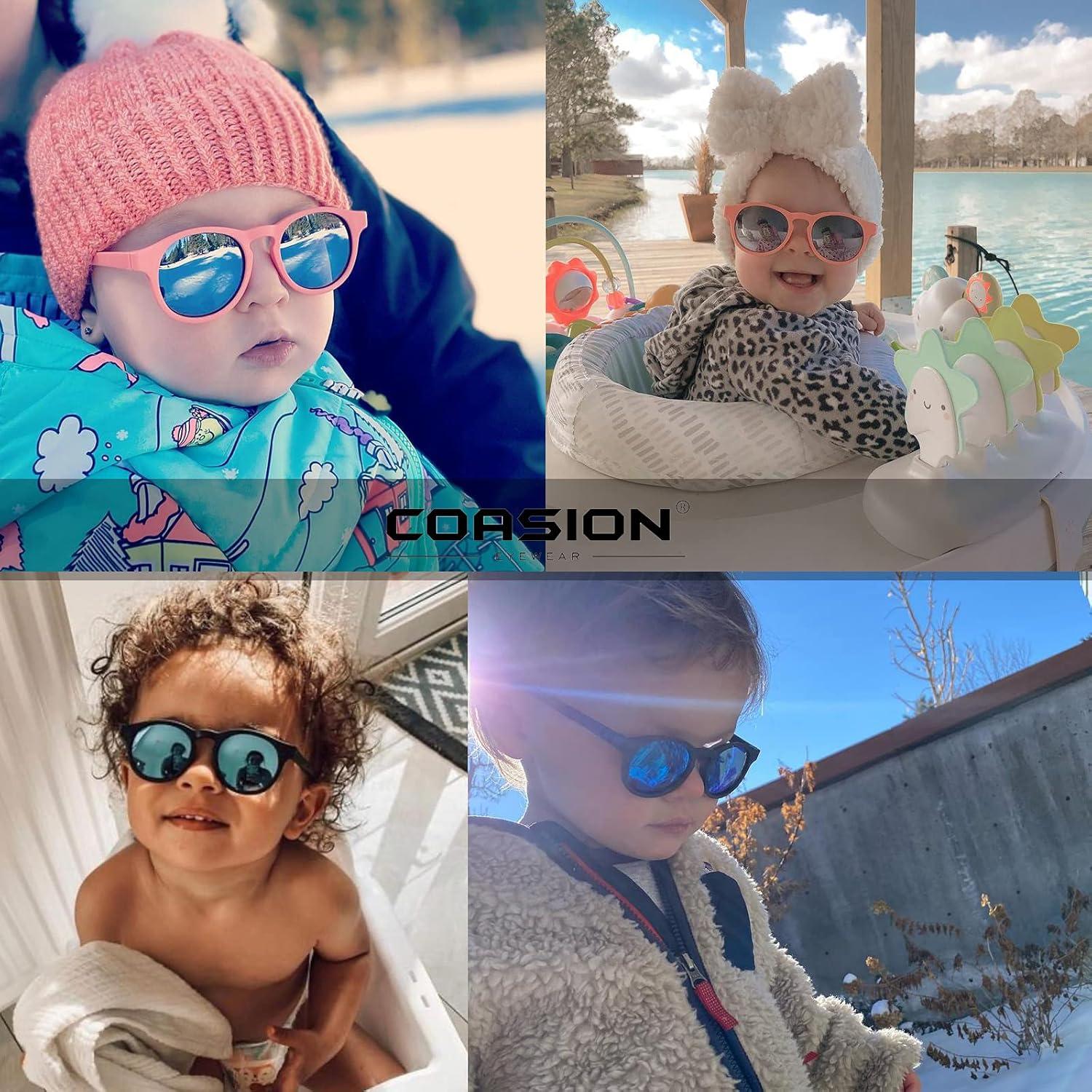 Gafas de sol para bebés COASION polarizadas 400UV redondas