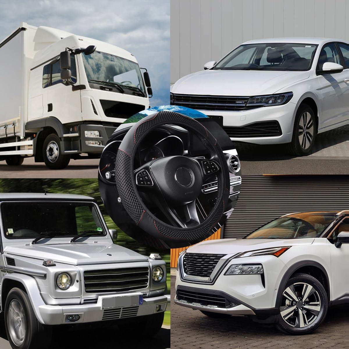 Cubierta de Volante de Coche FALVFUN 36.83-38.1 cm Negra