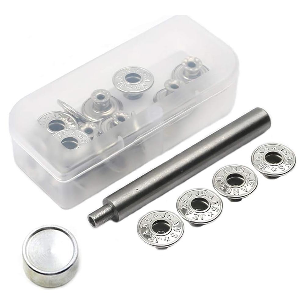 20 Botones de Jeans de Metal FANDOL 17mm Kit de Reemplazo
