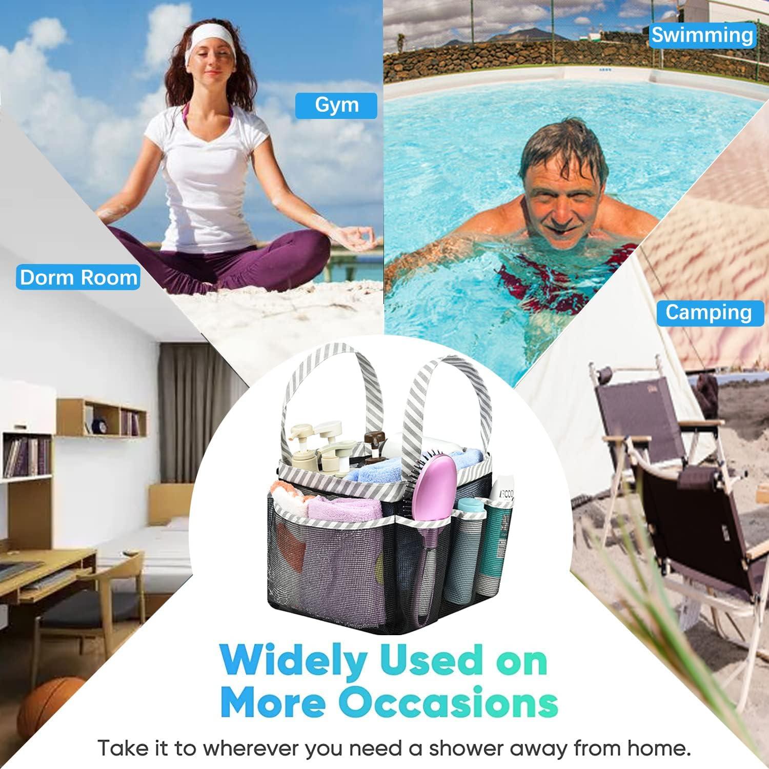 Bolsa de Ducha Haudry, Organizador Grande 8 Bolsillos Negro