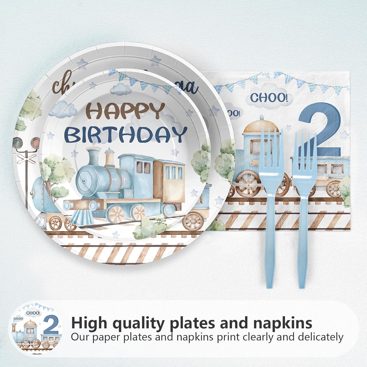 Kit de Fiesta Cumpleaños Chugga Chugga Two Two Grencian 96 Piezas