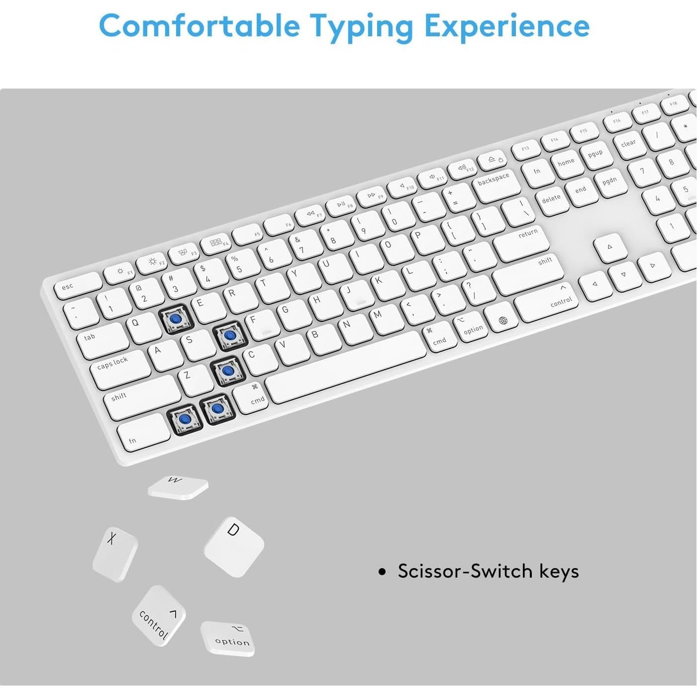 Teclado con Cable Yivandi para Mac OS - USB-A y C, Numérico