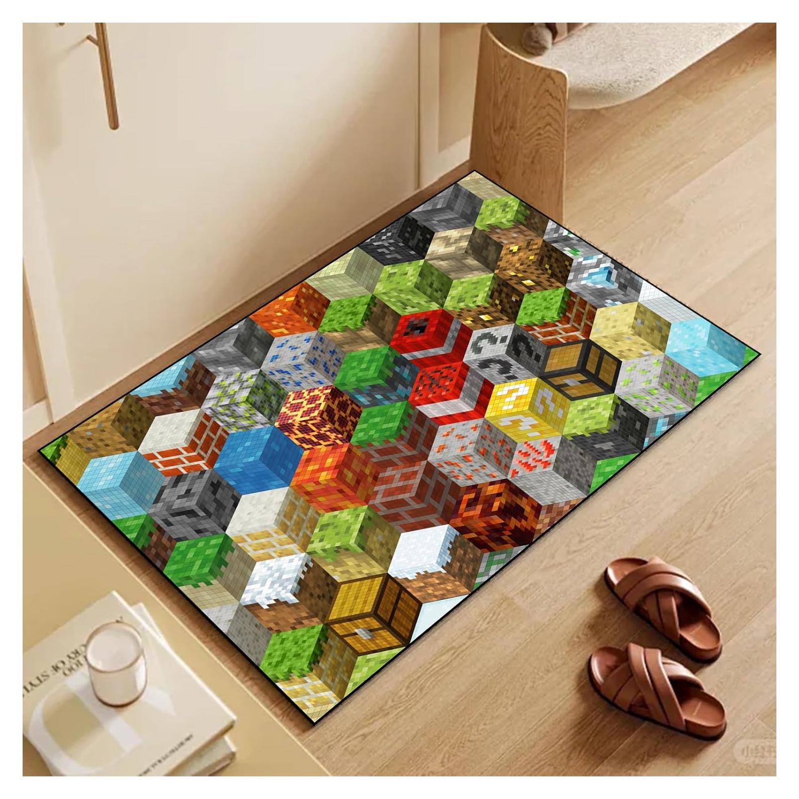 Alfombra de Juego en Pixel DRVAKO 90x60 cm Antideslizante