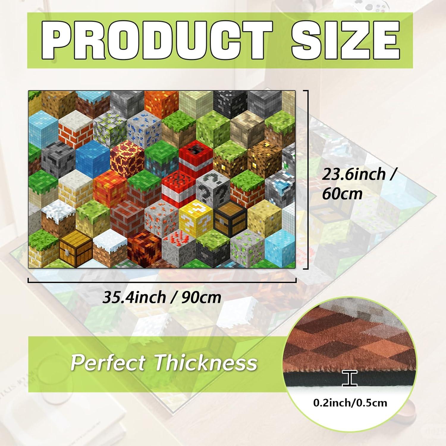 Alfombra de Juego en Pixel DRVAKO 90x60 cm Antideslizante