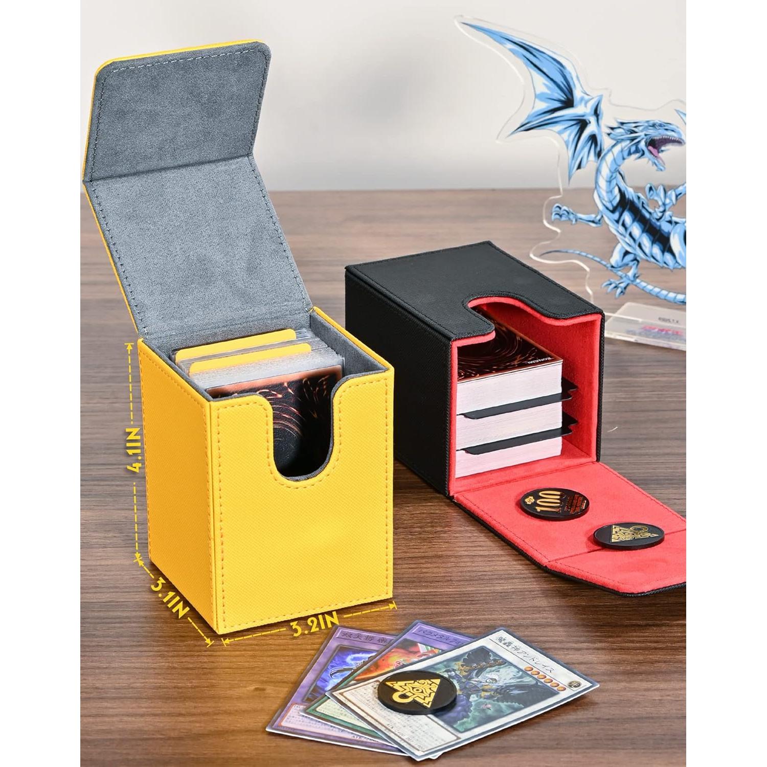 Caja de Barajas Coleccionables UAONO - Cuero PU, 100+ Cartas, Dragón